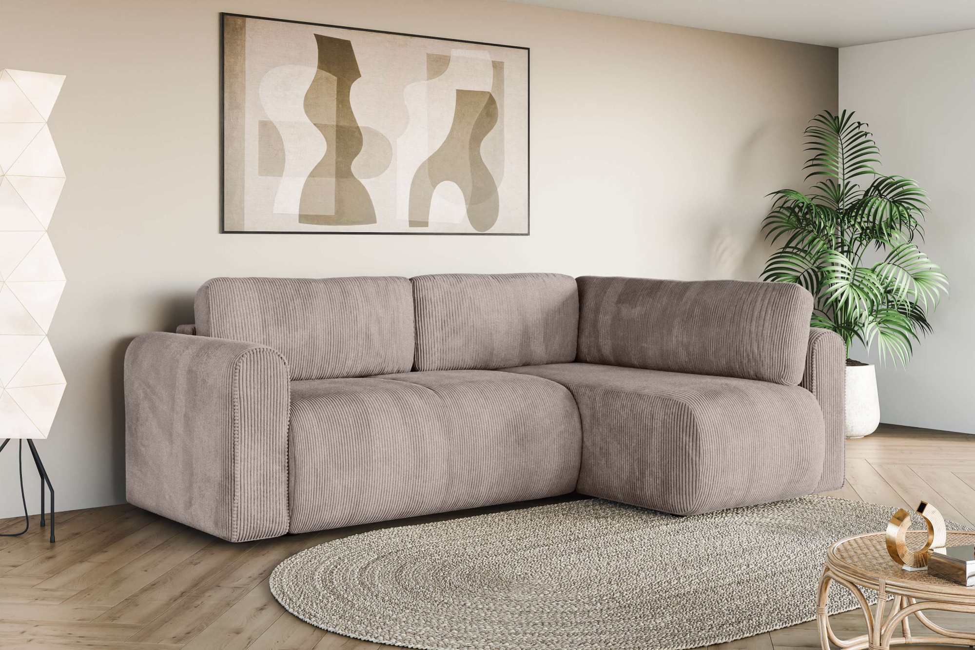 OTTO home Ecksofa "Zacharia wahlweise Schlafsofa mit Bettkasten, B/T/H 250/ günstig online kaufen