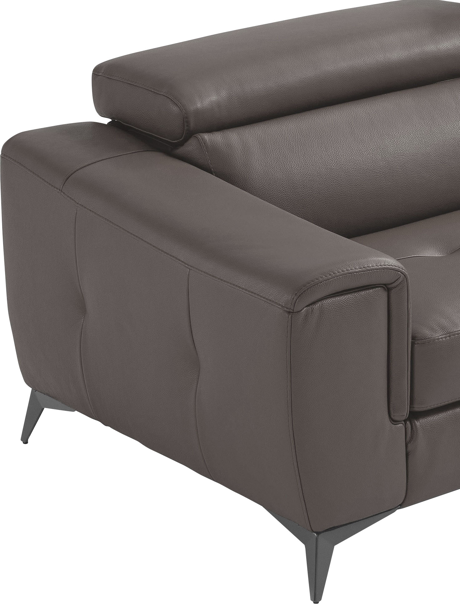 Thumbnail - Egoitaliano 2,5-Sitzer "Francine, Designsofa, Loungesofa", Kopfteile manuell verstellbar, mit edlen Metallfüßen