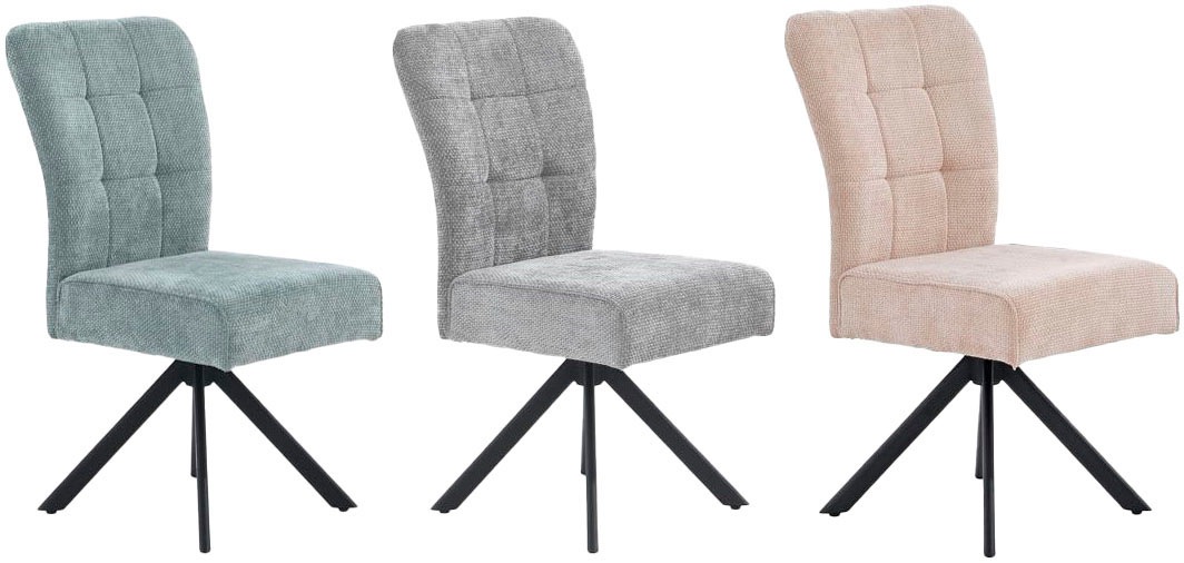 Jockenhöfer Gruppe Drehstuhl "Becky (Set, 4 St.)", (Set), 4 St., Chenille, günstig online kaufen