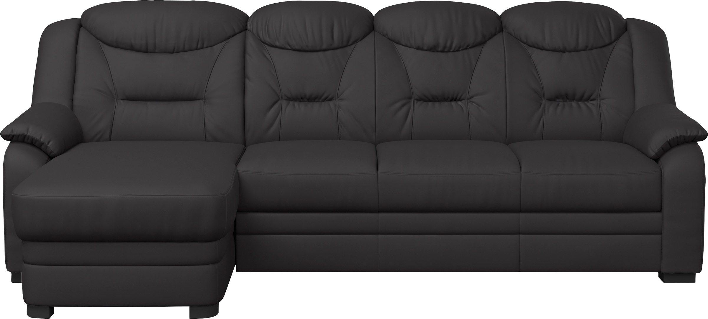 Ecksofa COTTA "Marcus L-Form", schwarz, B:262cm H:99cm T:162cm, 64% Polyurethan, 25% Polyester, 11% Baumwolle, Sofas, Ecksofa, wahlweise mit Bettfunktion 3