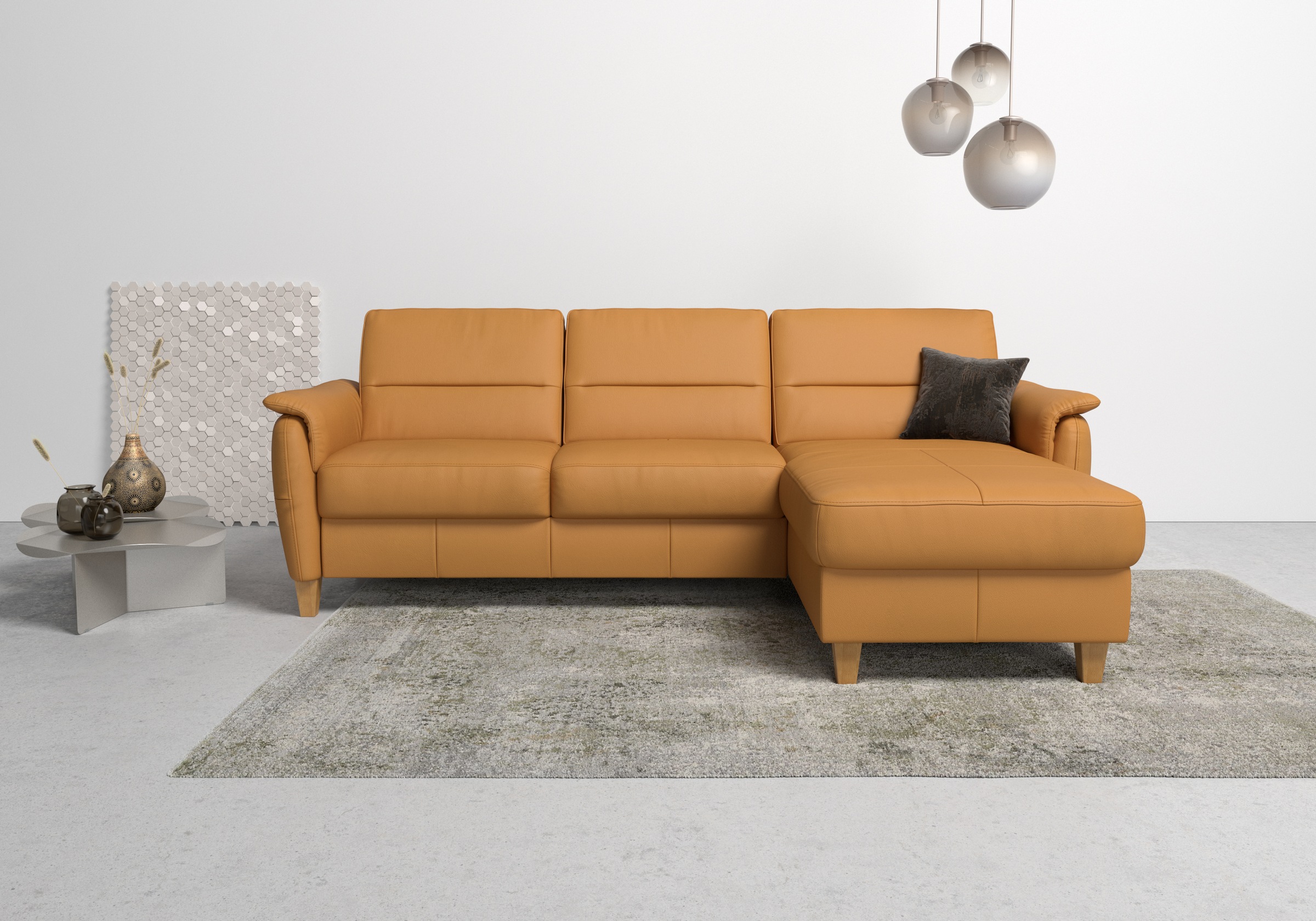 Home affaire Ecksofa "Palmera L-Form, B: 244 cm - OTTO. Verlässliche Qualität." optional Schlaffunktion & Bettkasten, Federkern