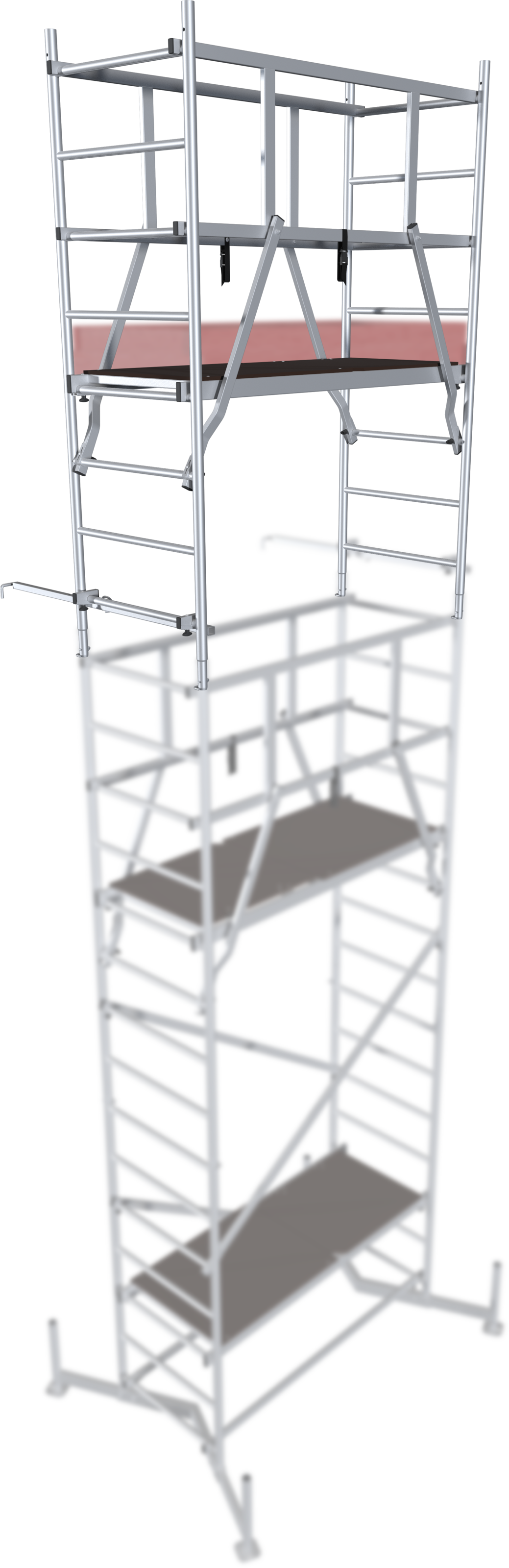 KRAUSE Arbeitsgerüst "ClimTec System 2. Aufstockung", Länge x H: 195cm x 195cm, grau, Gerüste, nur in Verbindung mit ClimTec System Grundgerüst + 1.