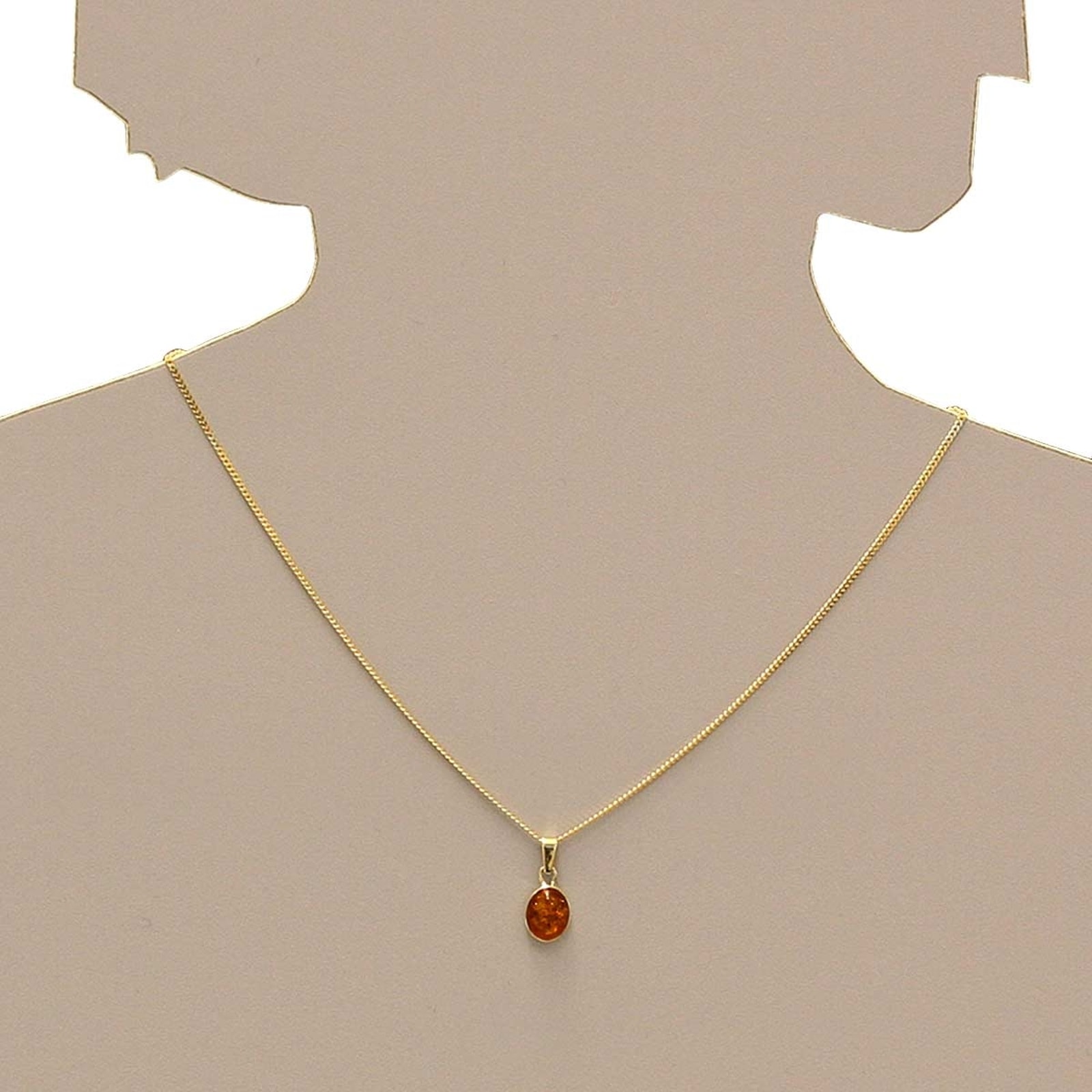 OSTSEE-SCHMUCK Kettenanhänger »- Classic 10x8 mm - Gold 333/000 - Bernstein«