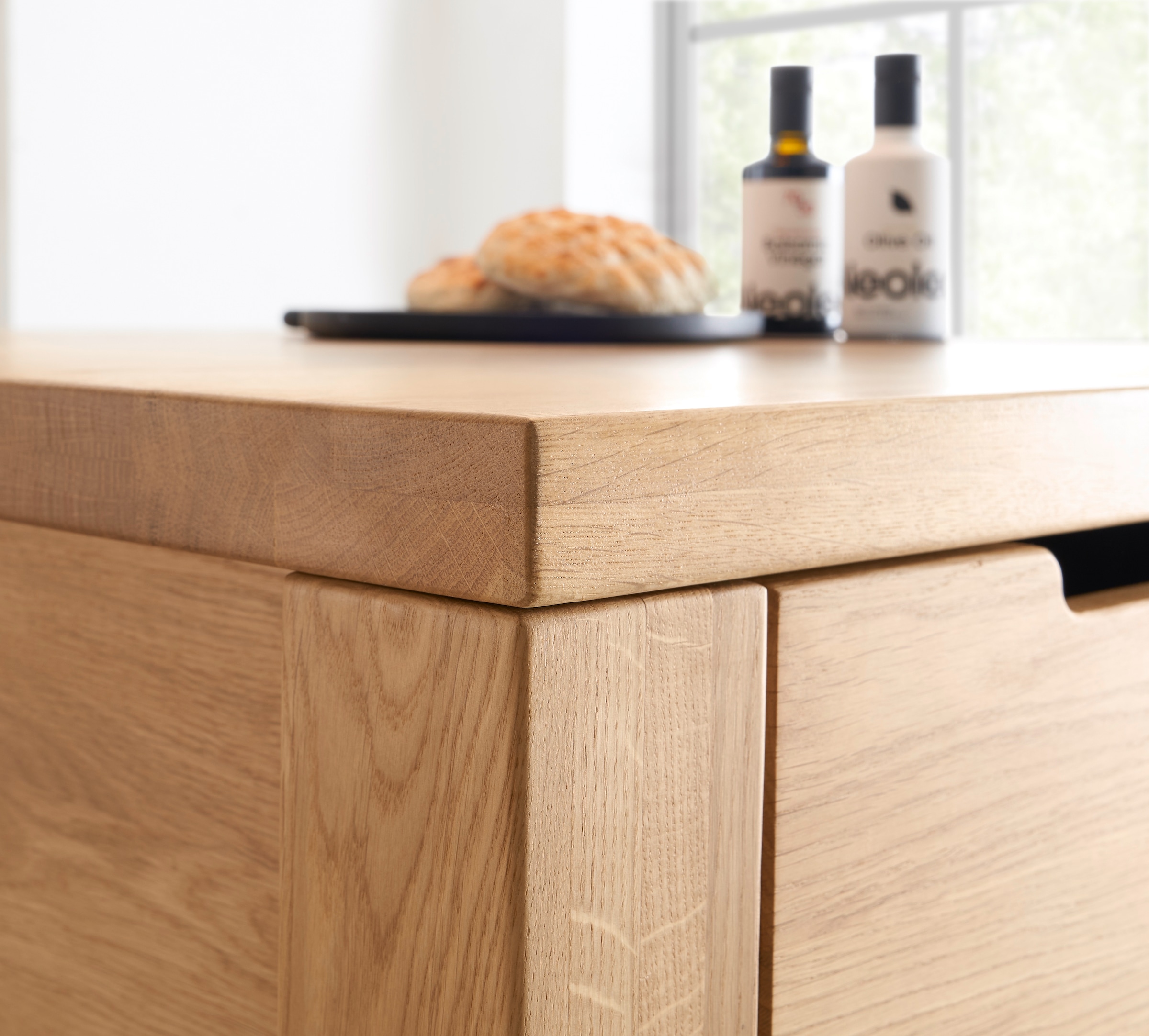 BASIC by Balculina Kücheninsel »Ponza, Kücheninsel BxHxT 122x91x90 cm«, Breite 122cm, Massivholz, Softclose und Vollauszug