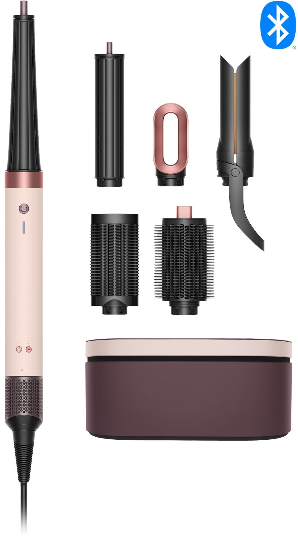 Dyson Ceramic Pink Roségold Multihaarstyler "Dyson Airwrap Co-Anda2xtm Straight + Wavy Ceramic Pink/Roségold" 6 Aufsätze 6 Aufsätze Für Locken Glätten Volumen Und Trocknen von Baur