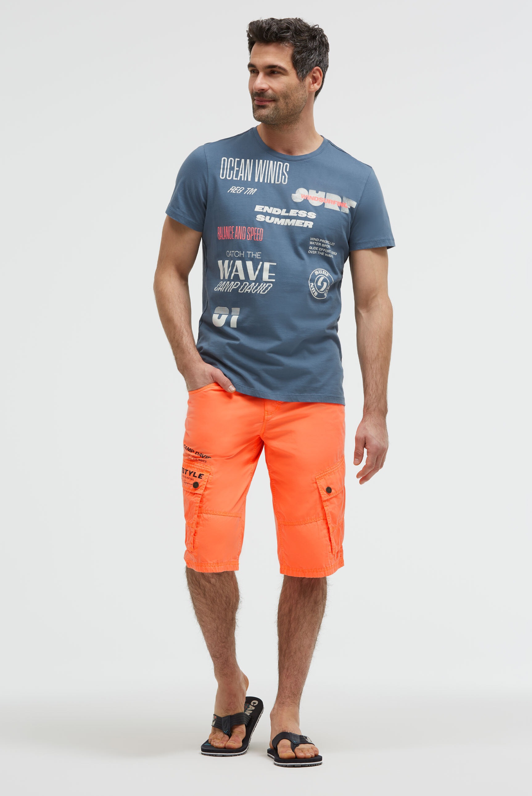 CAMP DAVID Shorts  aus Baumwolle