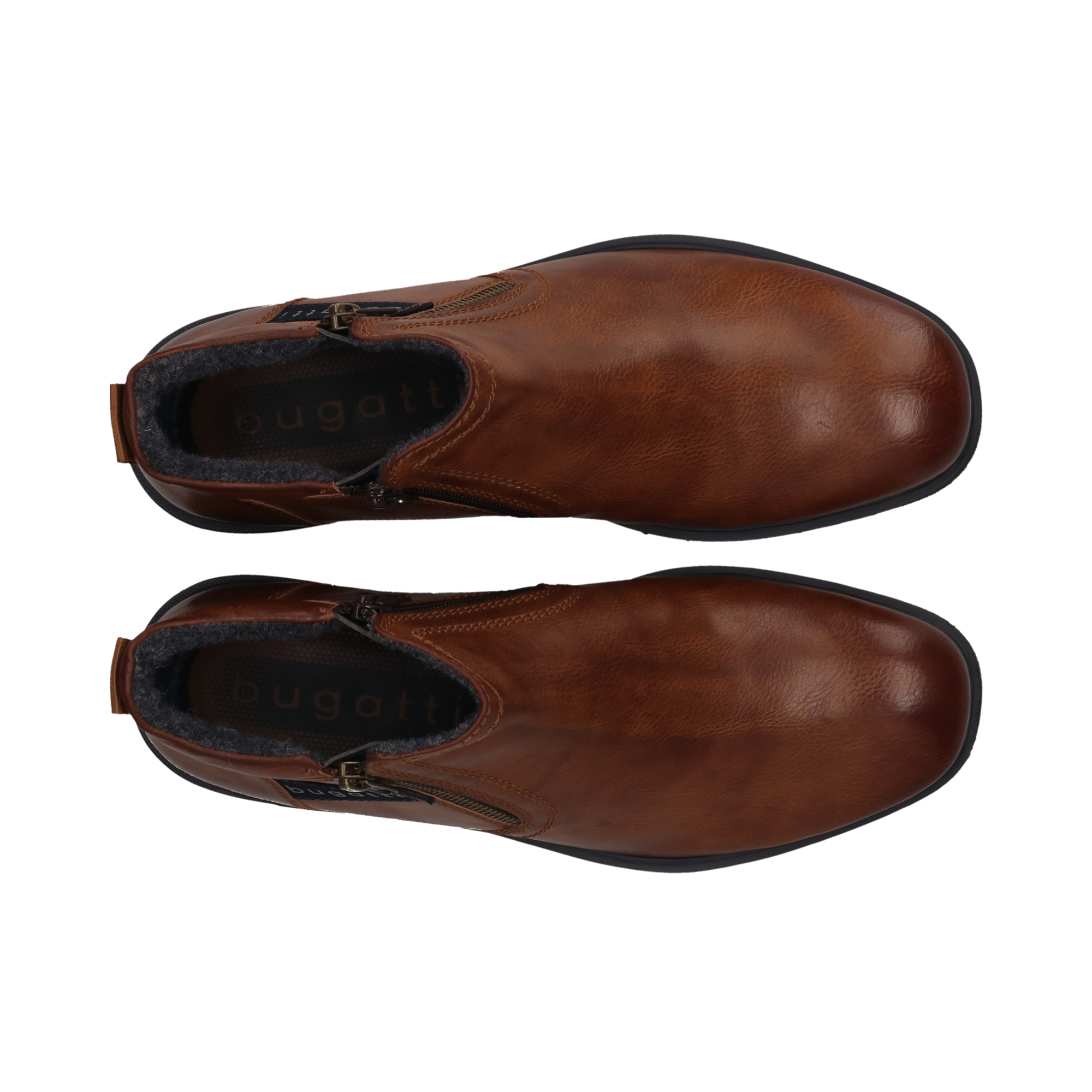 bugatti Stiefelette  Zipper Boots, Reißverschluss-Stiefelette mit Profillaufsohle