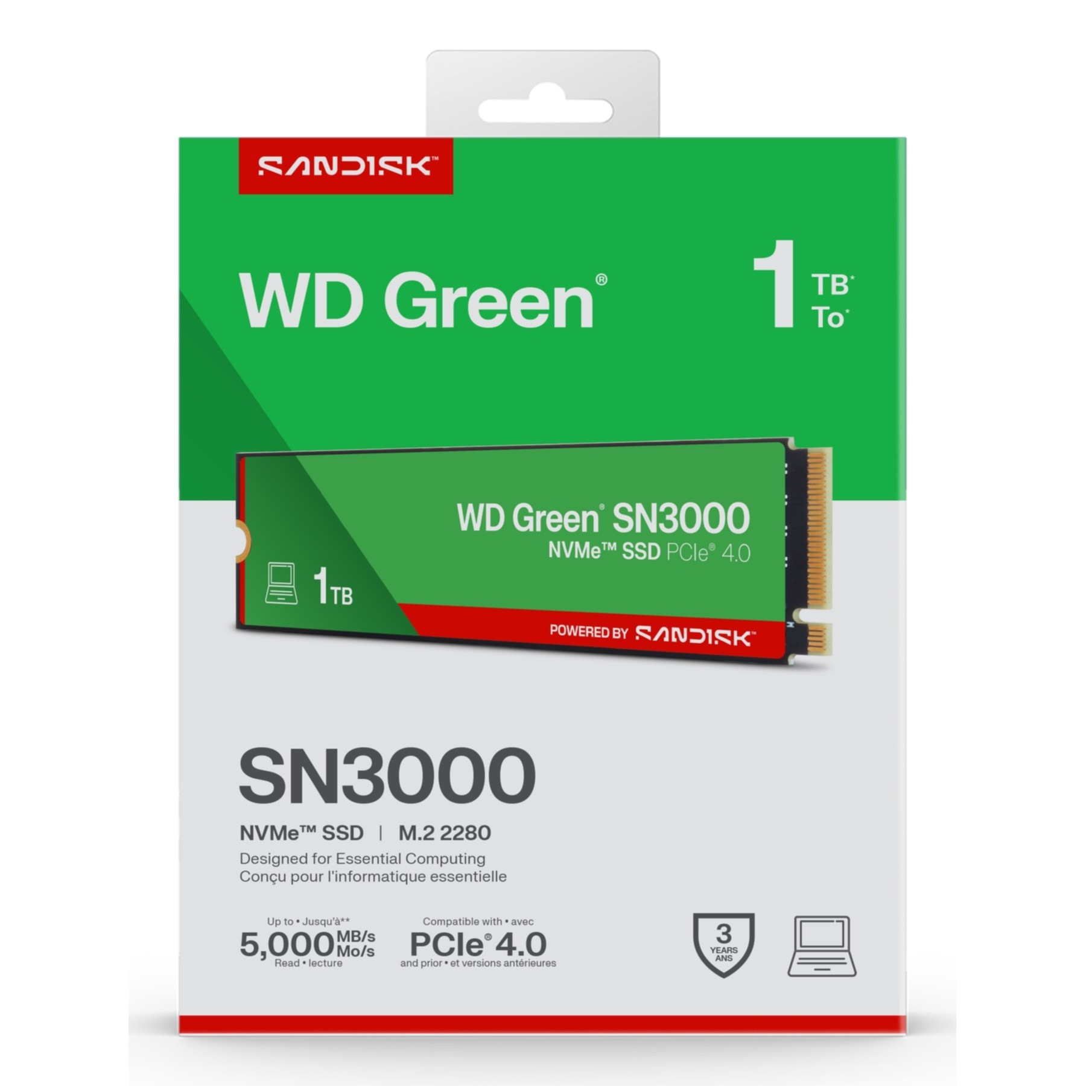 Sandisk interne SSD »WD Green SN3000 NVMe« 1 TB