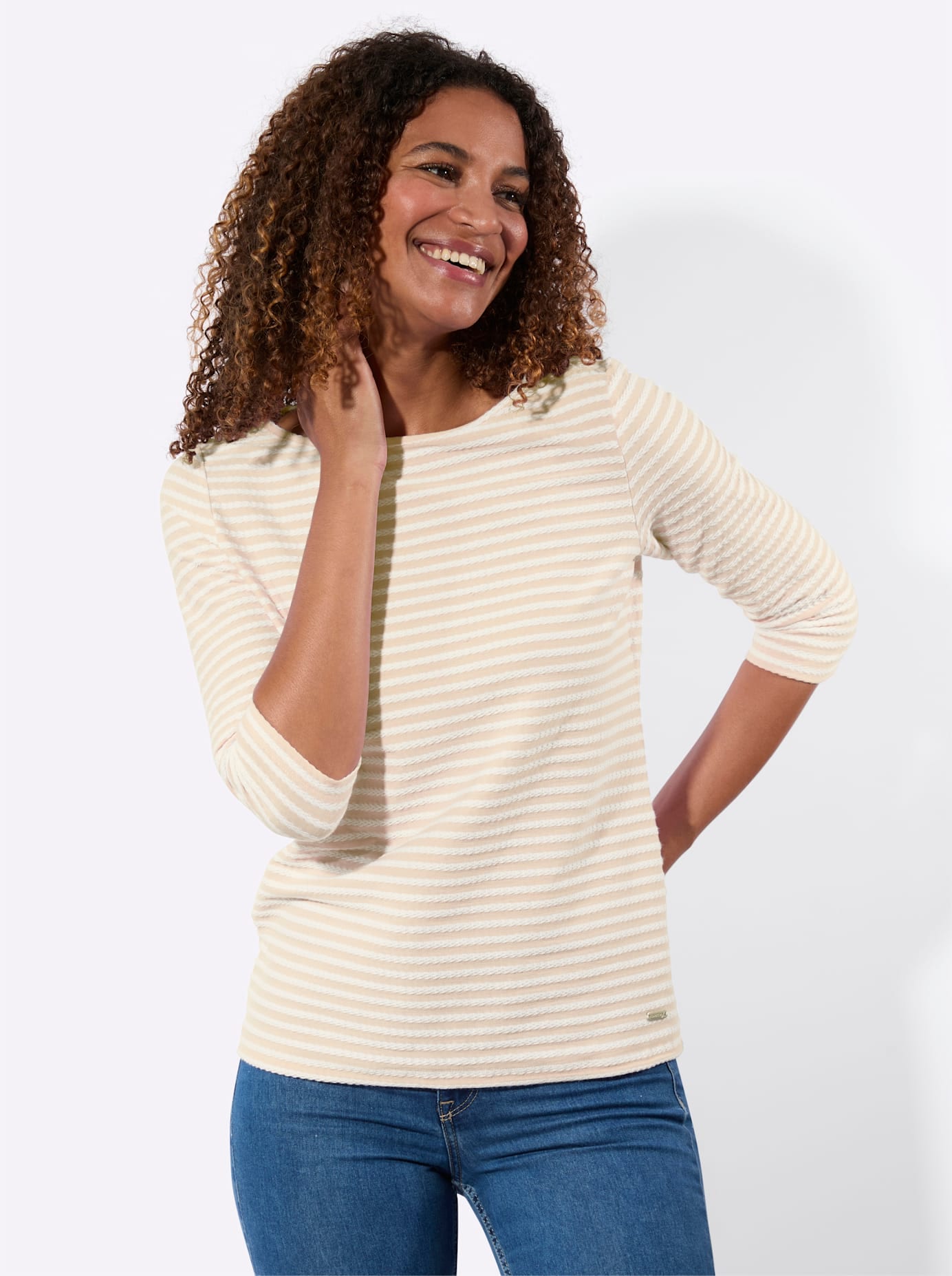 Casual Looks 3/4-Arm-Shirt "Ringelshirt", 1 tlg. günstig online kaufen