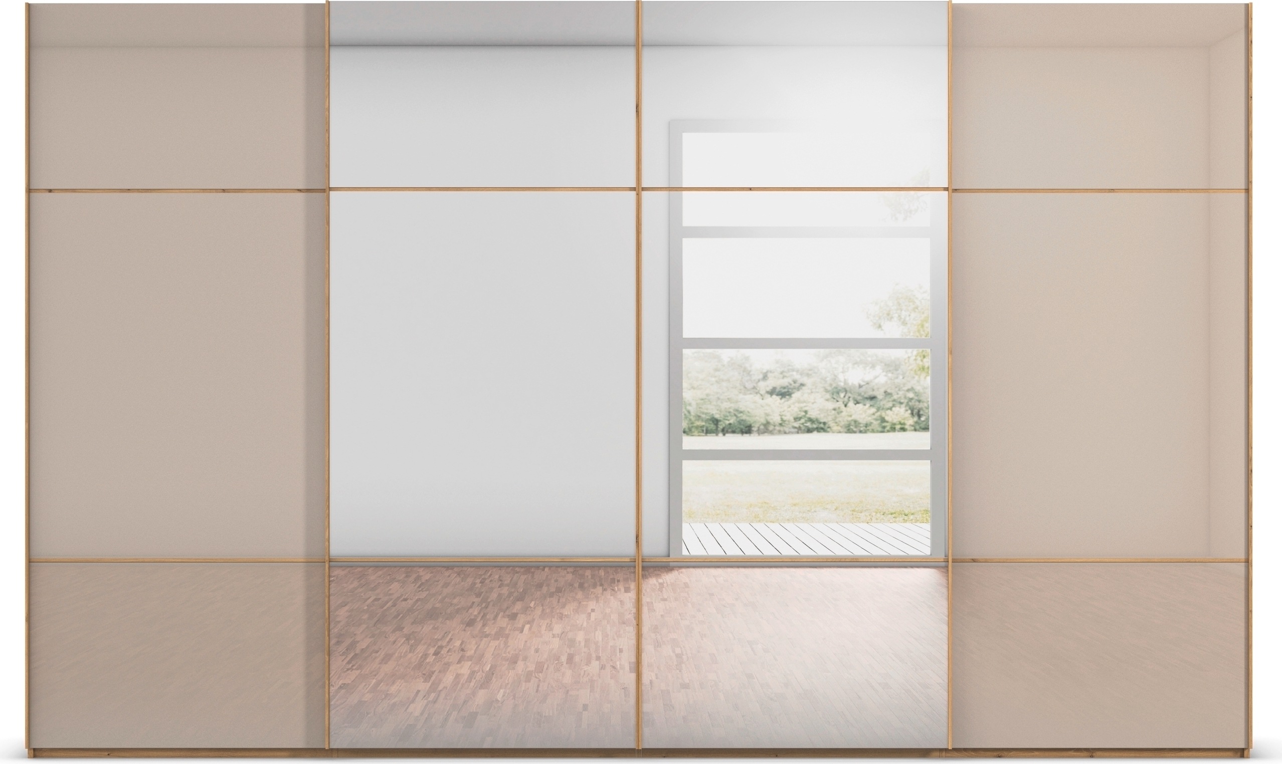 Thumbnail - rauch Schwebetürenschrank "Kleiderschrank Schrank Garderobe Schlafzimmerschrank SCALE-TRIO" edle dreigeteilte Front mit ...