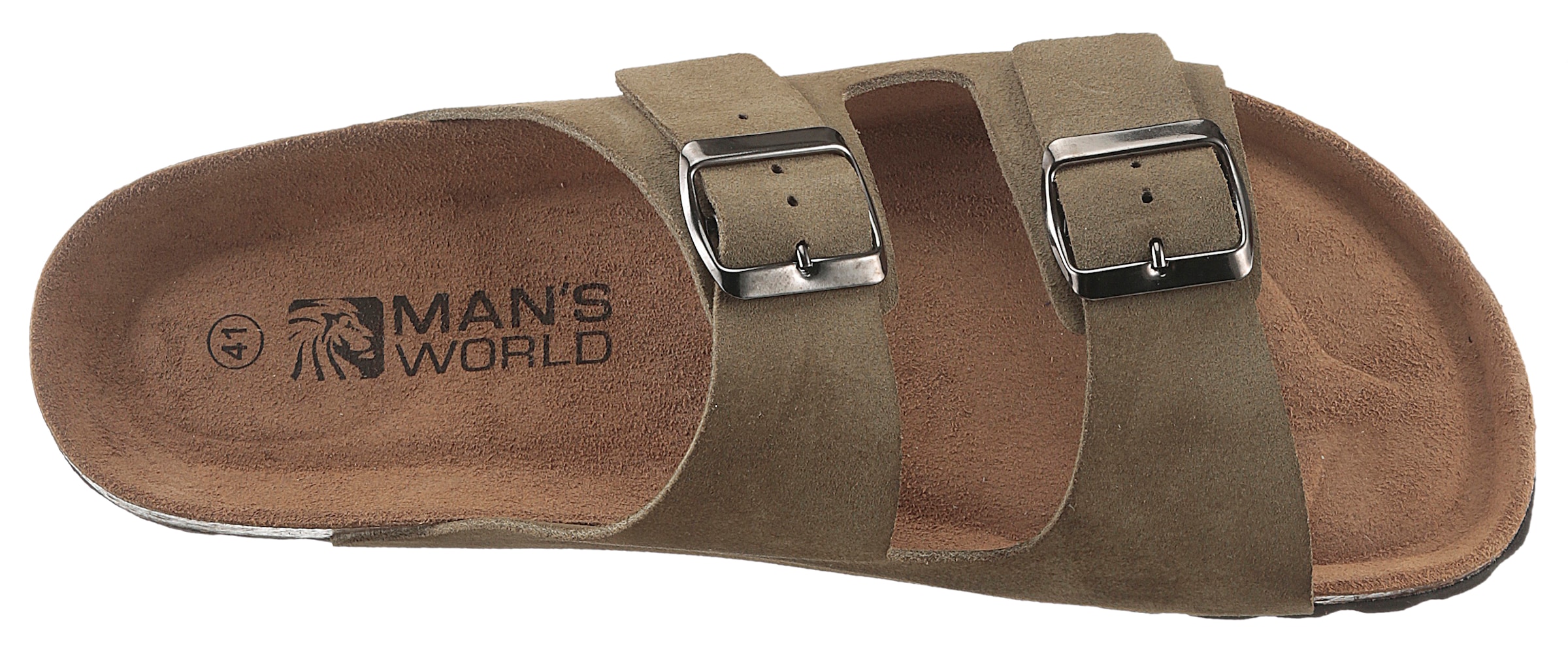 Man's World Pantolette, Schlappen, Sommerschuh, Hausschuh mit vorgeformtem Fußbett