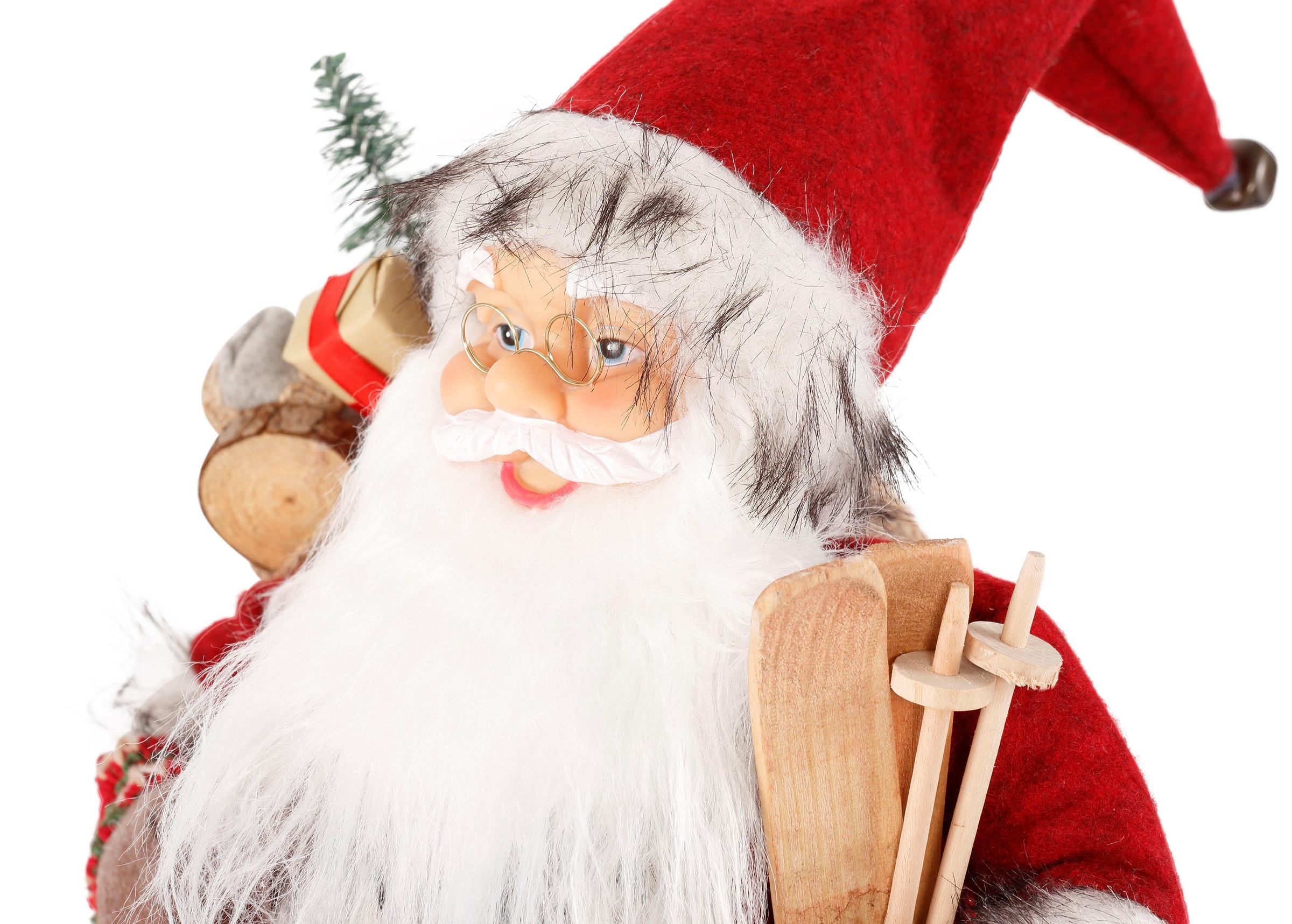 Dekofigur »Weihnachtsmann« mit weißem | rotem Bart und Mantel BAUR