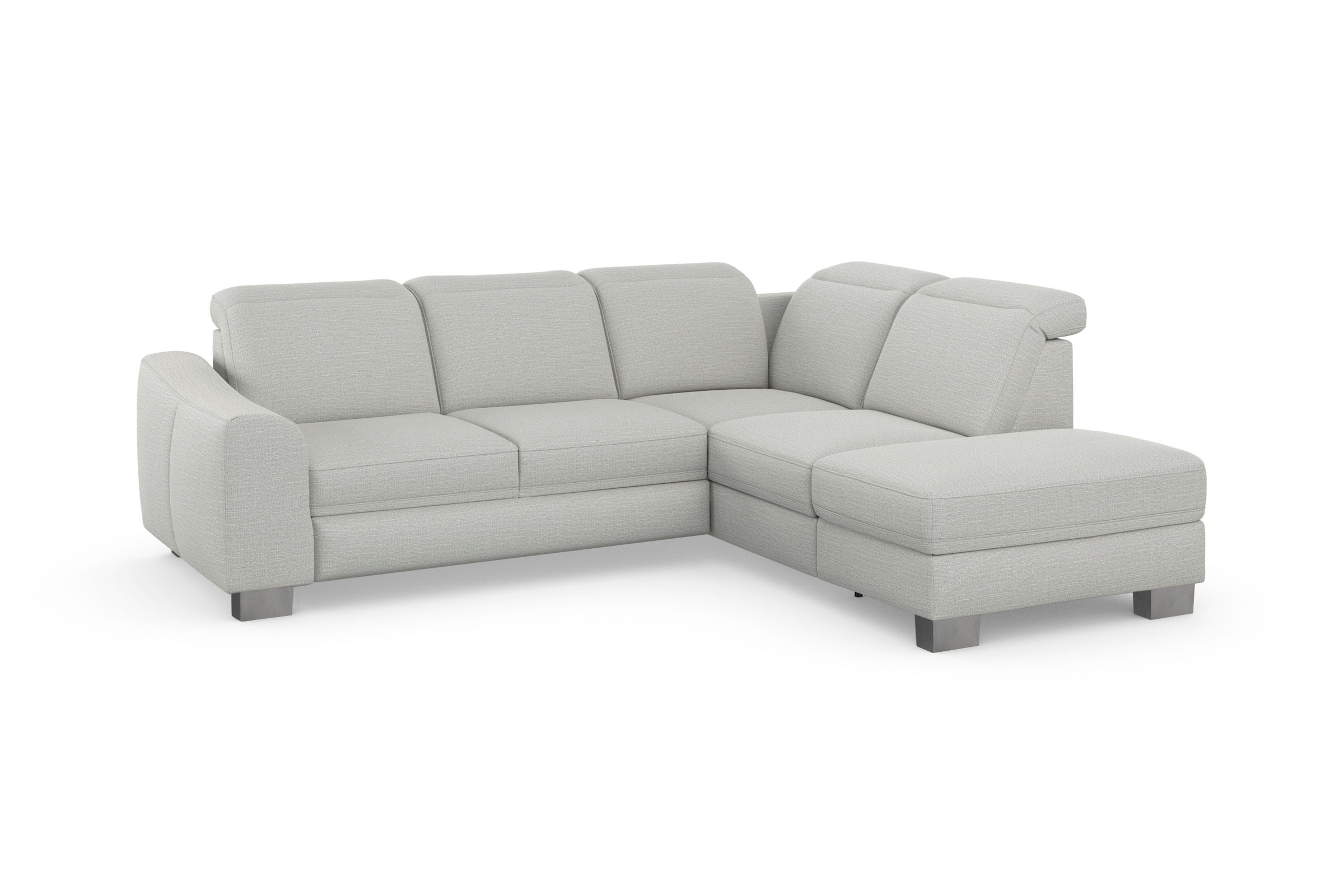 Thumbnail - sit&more Ecksofa "Dundee L-Form" mit Federkern und Edelstahlfüßen, wahlweise mit Kopfteilverstellung
