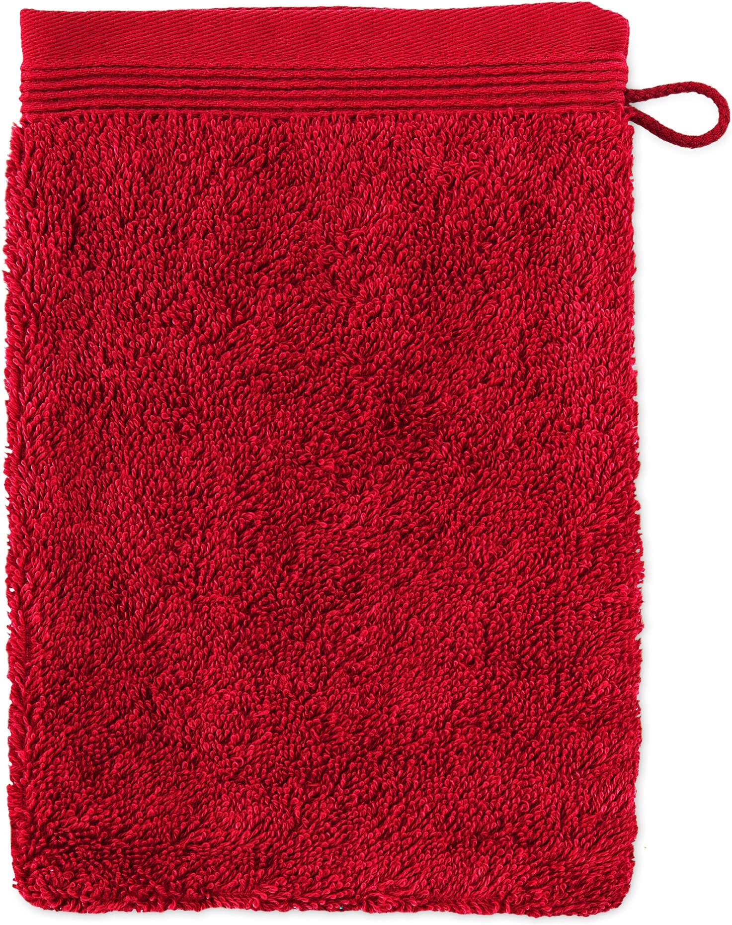 Möve Waschhandschuh "Superwuschel 100% Premium Cotton Baumwolle" mit Biesenbordüre und praktischem Kordelaufhänger, einfarbig, weich