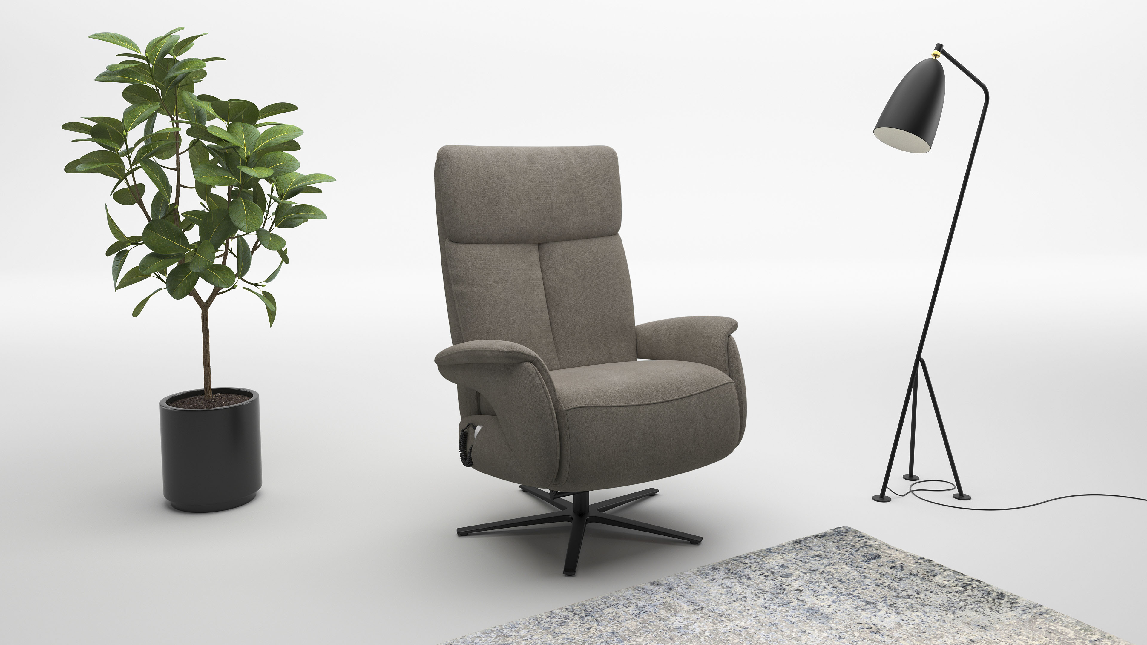 sit&more TV-Sessel "Triple Seven Xtra large, bis 200kg belastbar, mit Herz-Waage Funktion" inkl. Kopfteil- & Drehfunktion, wahlweise mit Akku und Aufstehhilfe