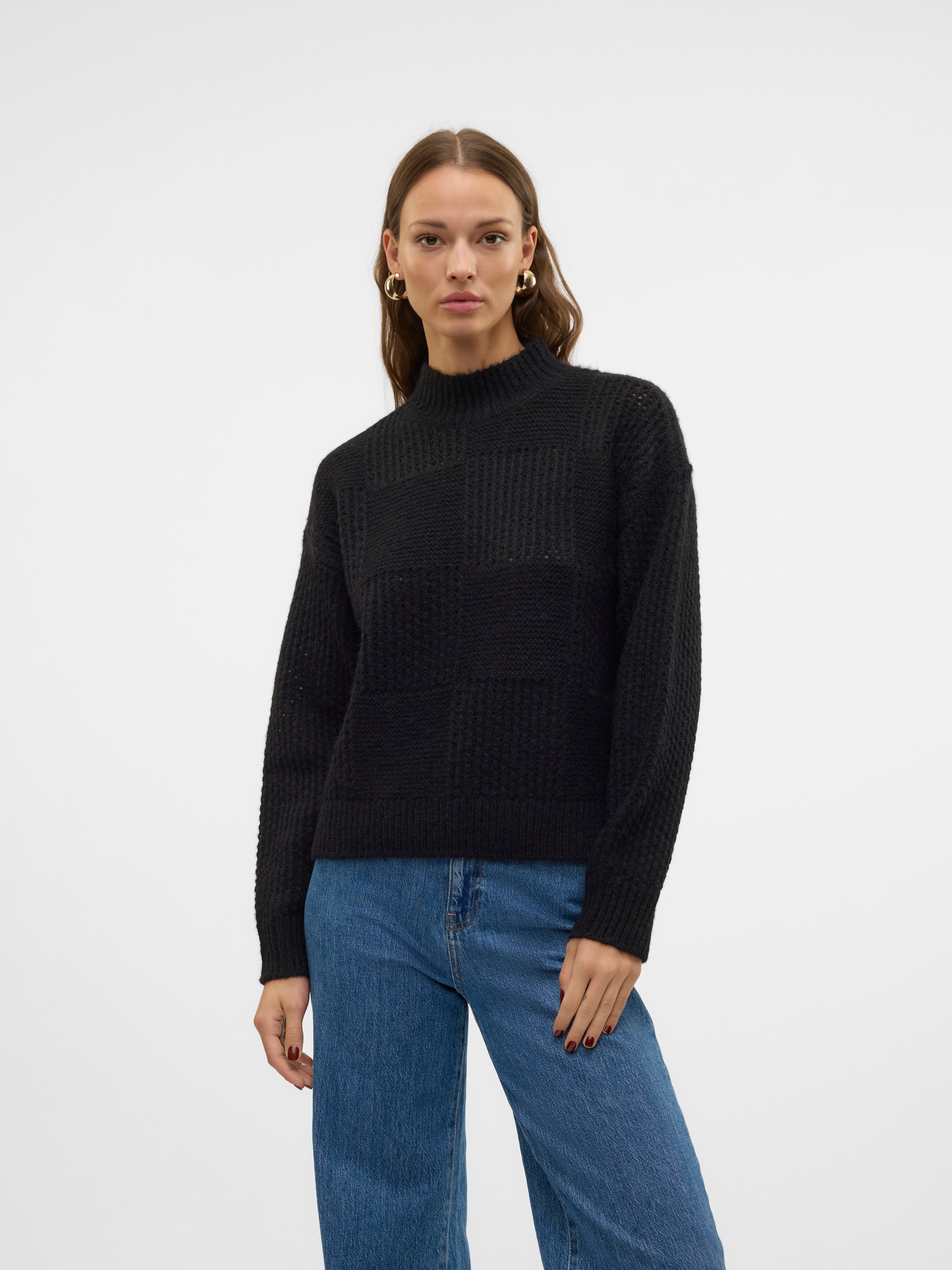 Vero Moda Strickpullover "VMMOON LS HIGHNECK PULLOVER GA BF" günstig online kaufen