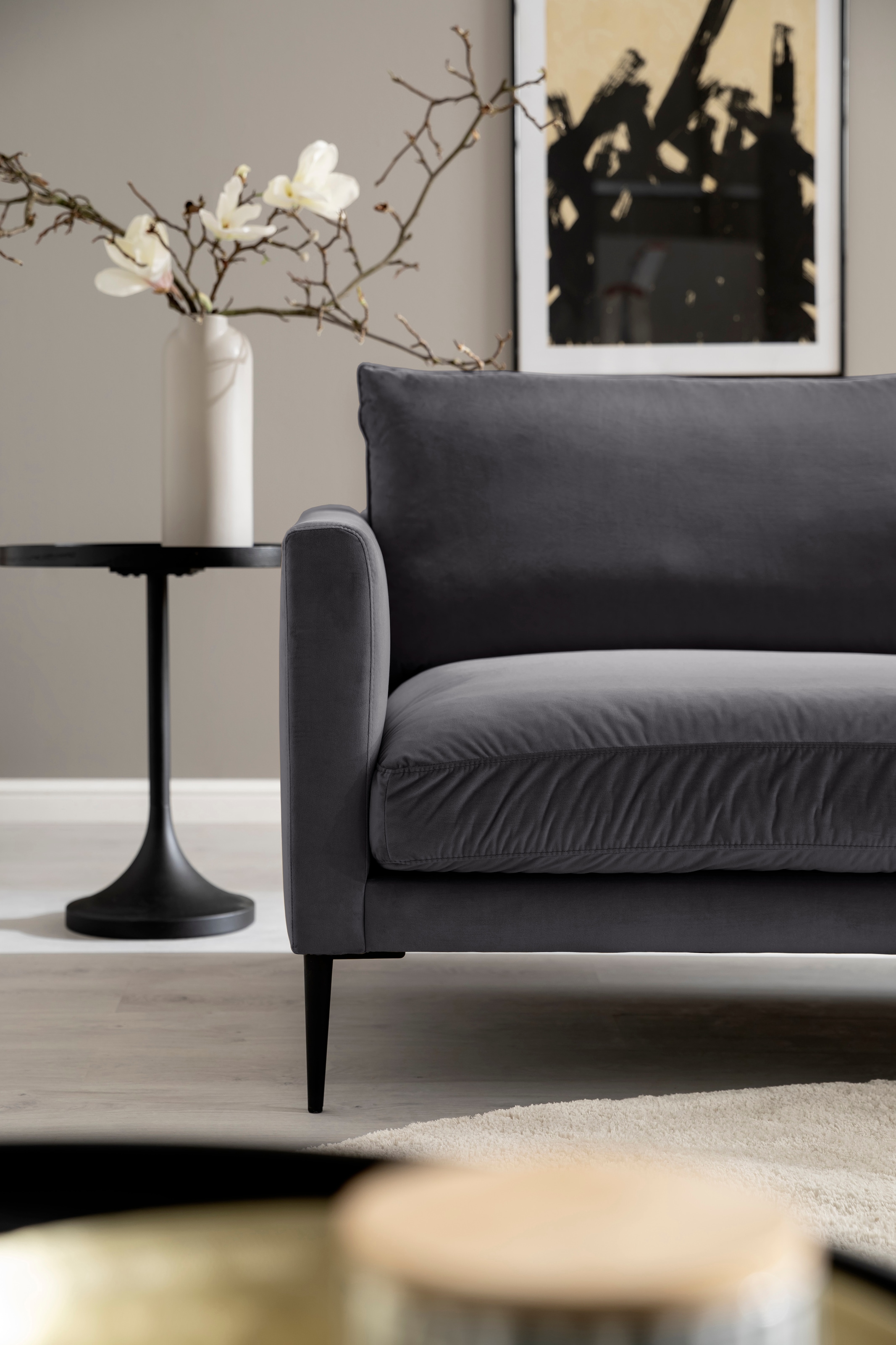 Trends by HG Polsterecke »Svea L-Form«, Ottomane rechts oder links, mit Metallfuß, frei im Raum stellbar