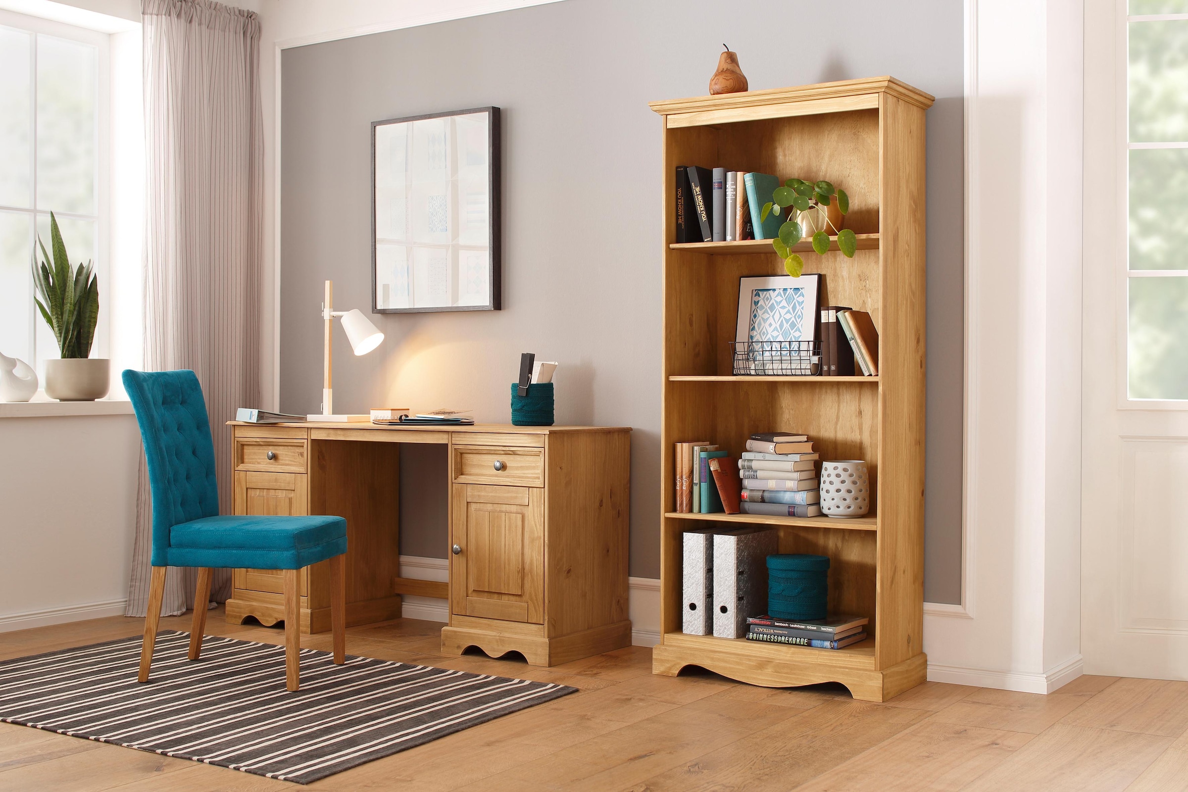 Home affaire Esszimmerstuhl »Colorado BESTSELLER Polsterstuhl«, (Set), 2 St., Luxus-Microfaser, Beine in eiche oder nussbaum. Im 2er, 4er oder 6er-Set