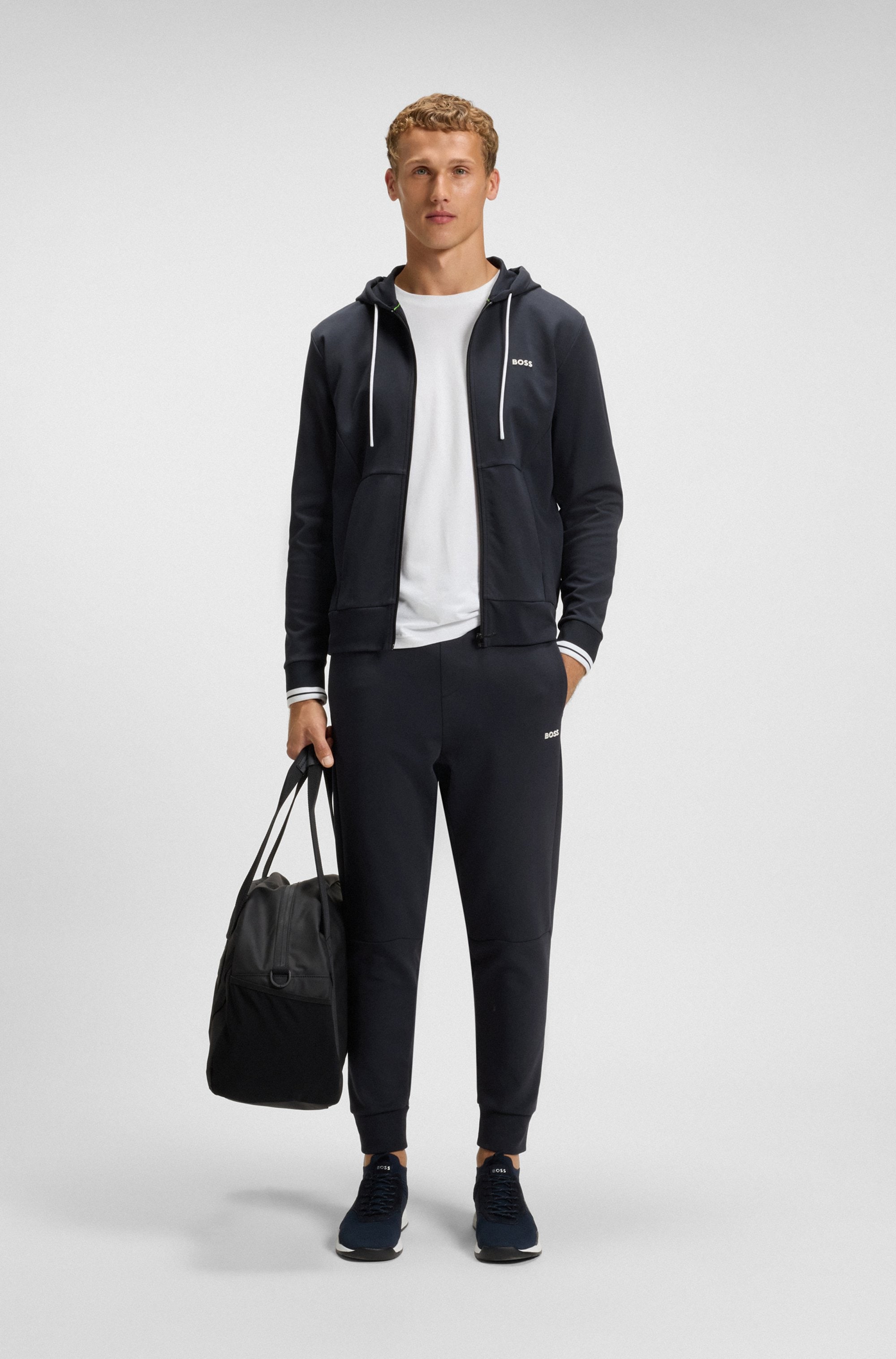 BOSS GREEN Jogginghose »Pants Zone«, Regular fit, Tunnelzug, Mittlere Bundhöhe Trainingshose Sweathose
