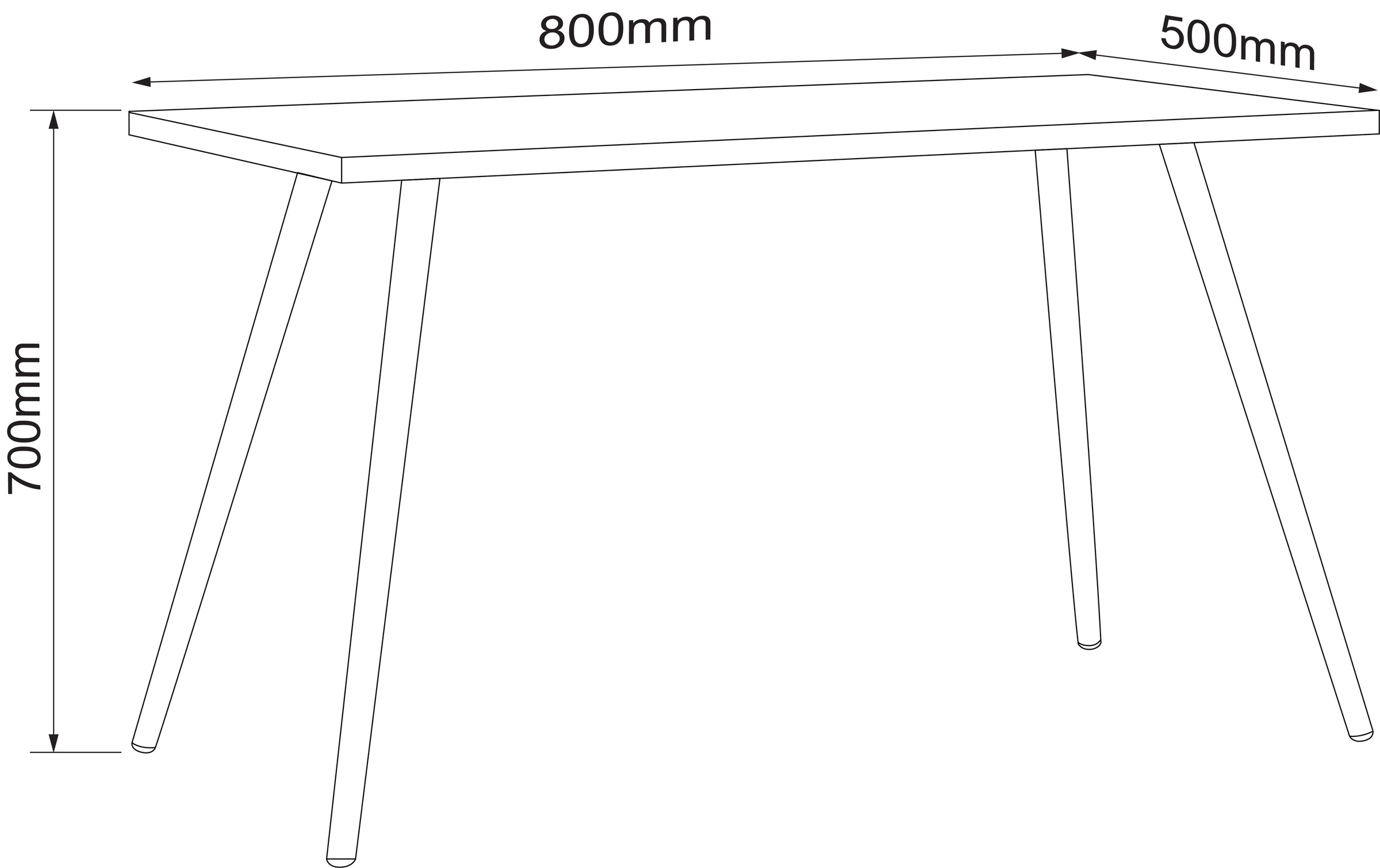 VCM Schreibtisch »Schreibtisch Bürotisch Computertisch Salia 80x50« 1 Stk. tlg.