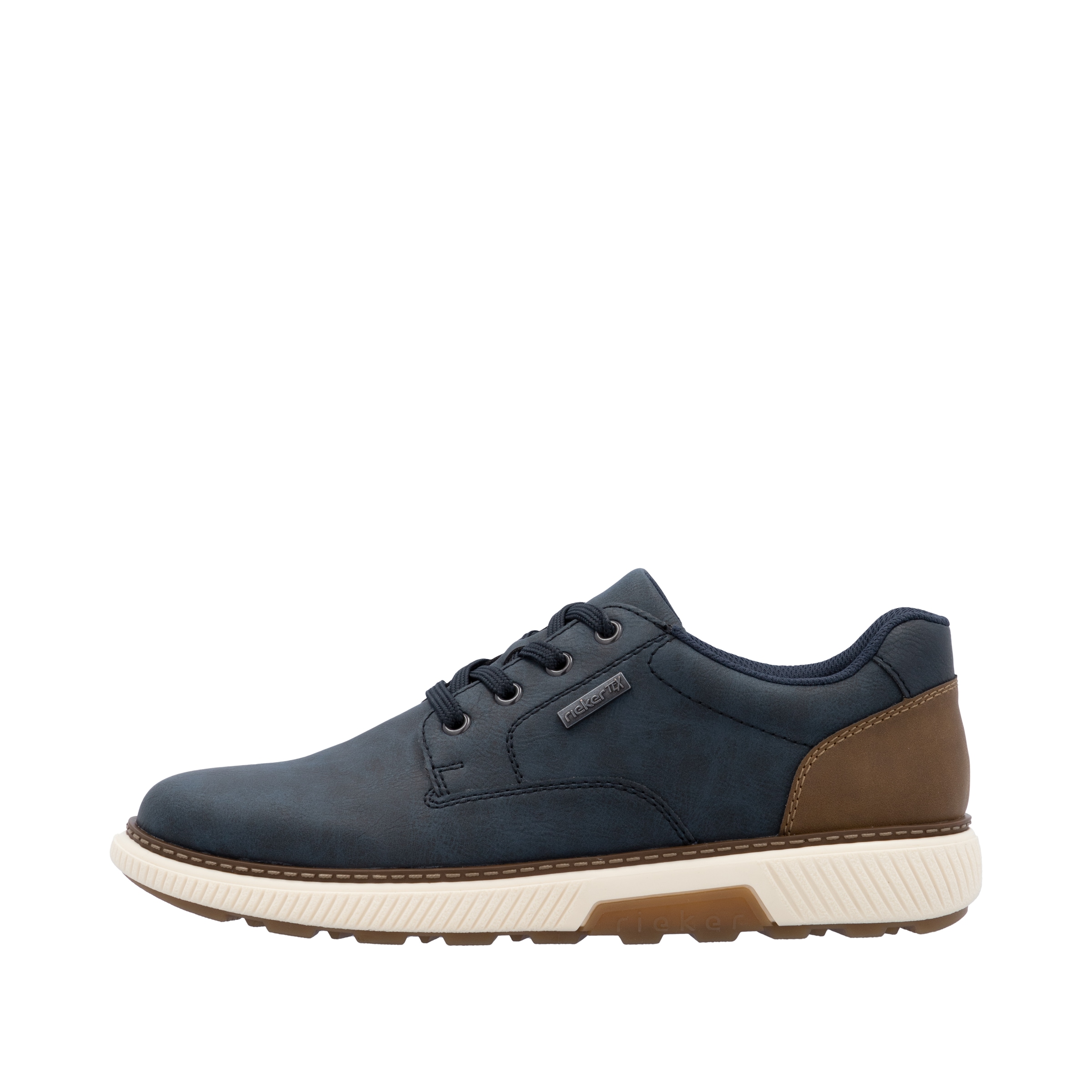 Rieker Sneaker, Halbschuh, Schnürschuh, Casual Sneaker mit weichem Schaftrand, TEX