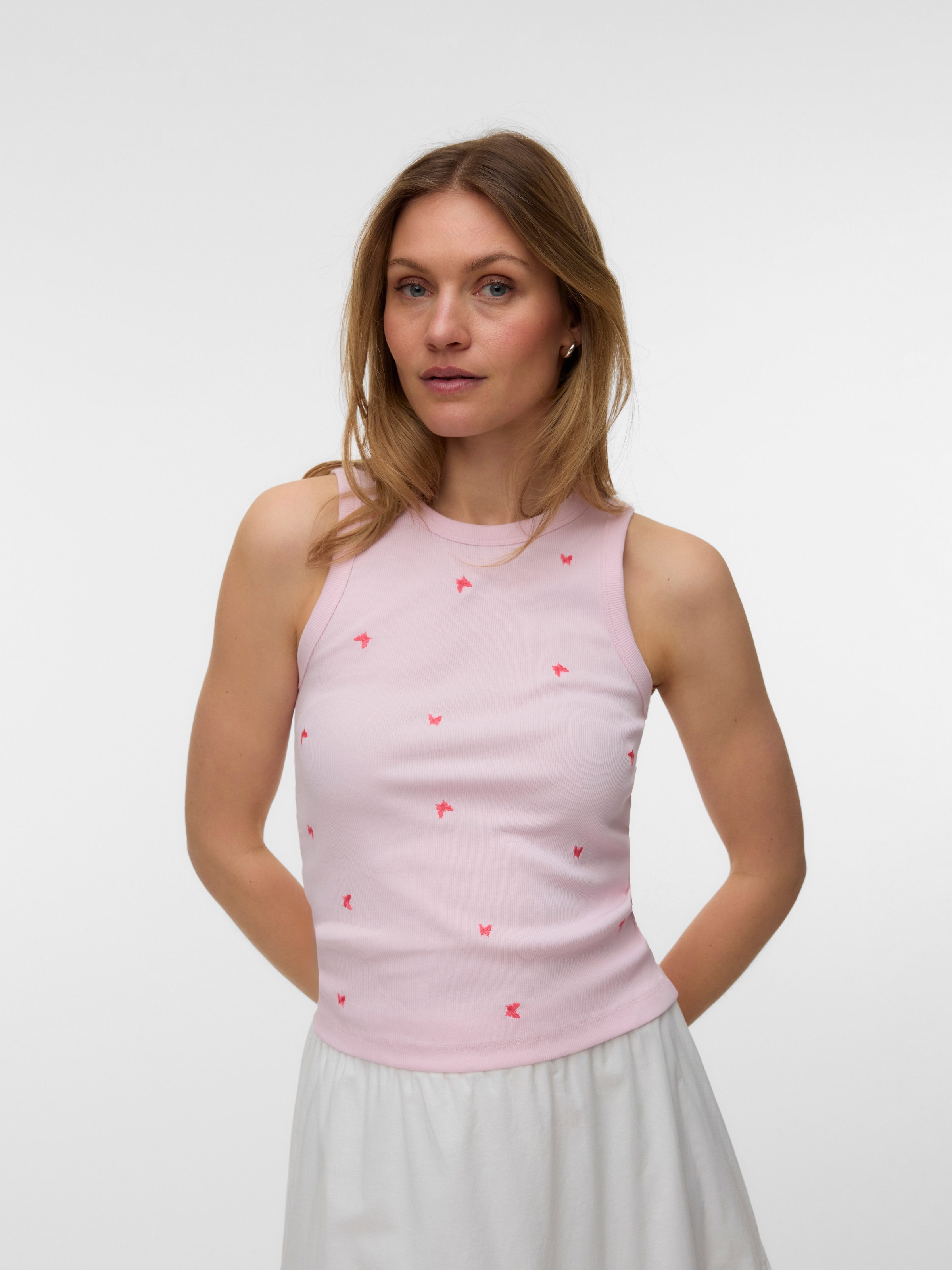 Vero Moda Tanktop »VMNAJA TANK TOP BOX JRS« Baumwollmischung