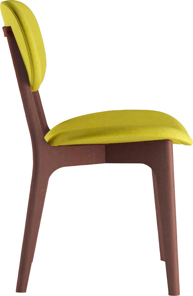 INOSIGN Stuhl »COZY Made in Italy«, (Set), 2 St., Microfaser, Gestell in Buche, Kirsch- oder Nussbaum, Massivholz, Design Stuhl