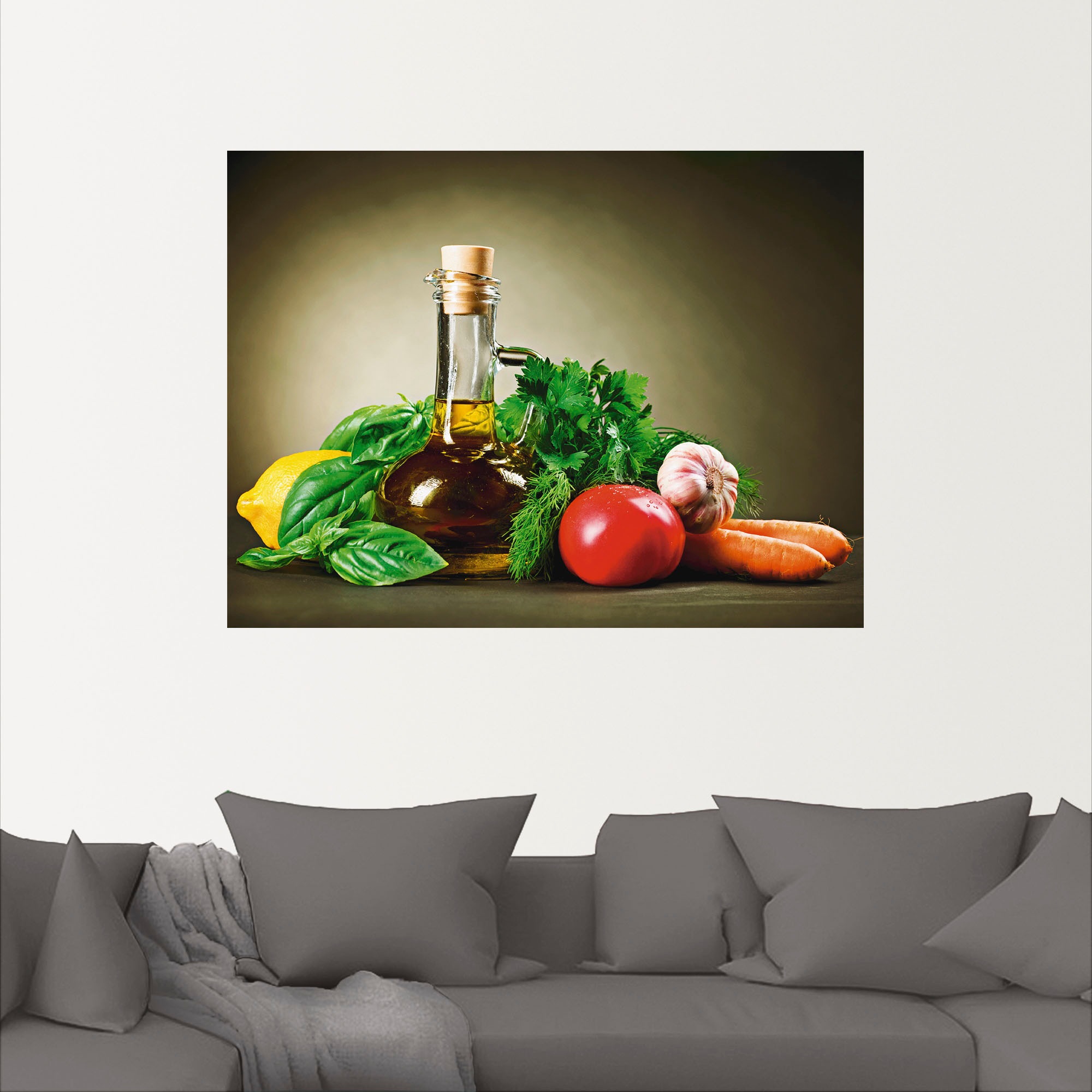 Artland Wandbild »Gesundes Gemüse und Gewürze«, Lebensmittel, (1 St.), als Leinwandbild, Poster, Wandaufkleber in verschied. Größen
