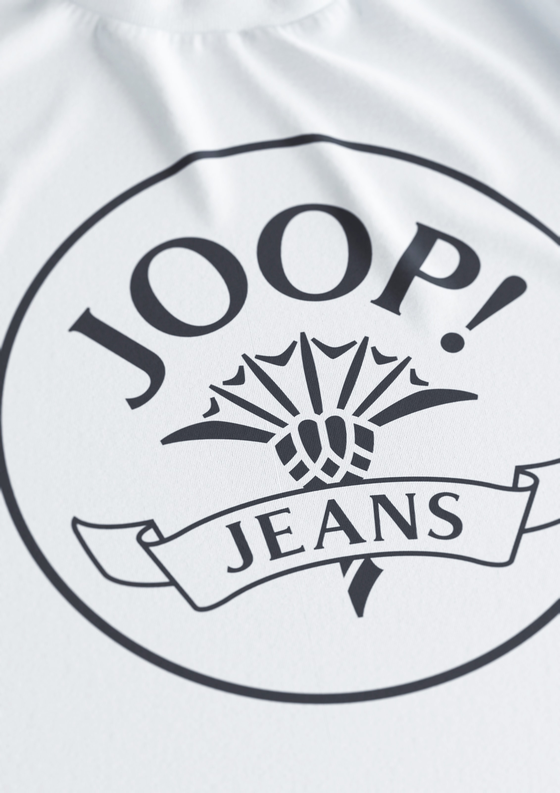 Joop Jeans Kurzarmshirt, Mit Logoprint in Kontrastfarbe