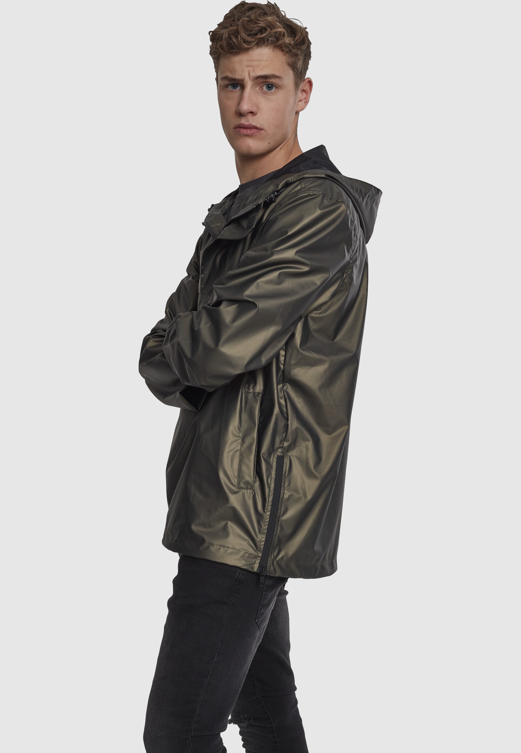 URBAN CLASSICS Langmantel »Urban Classics Herren Light Pull Over Jacket«