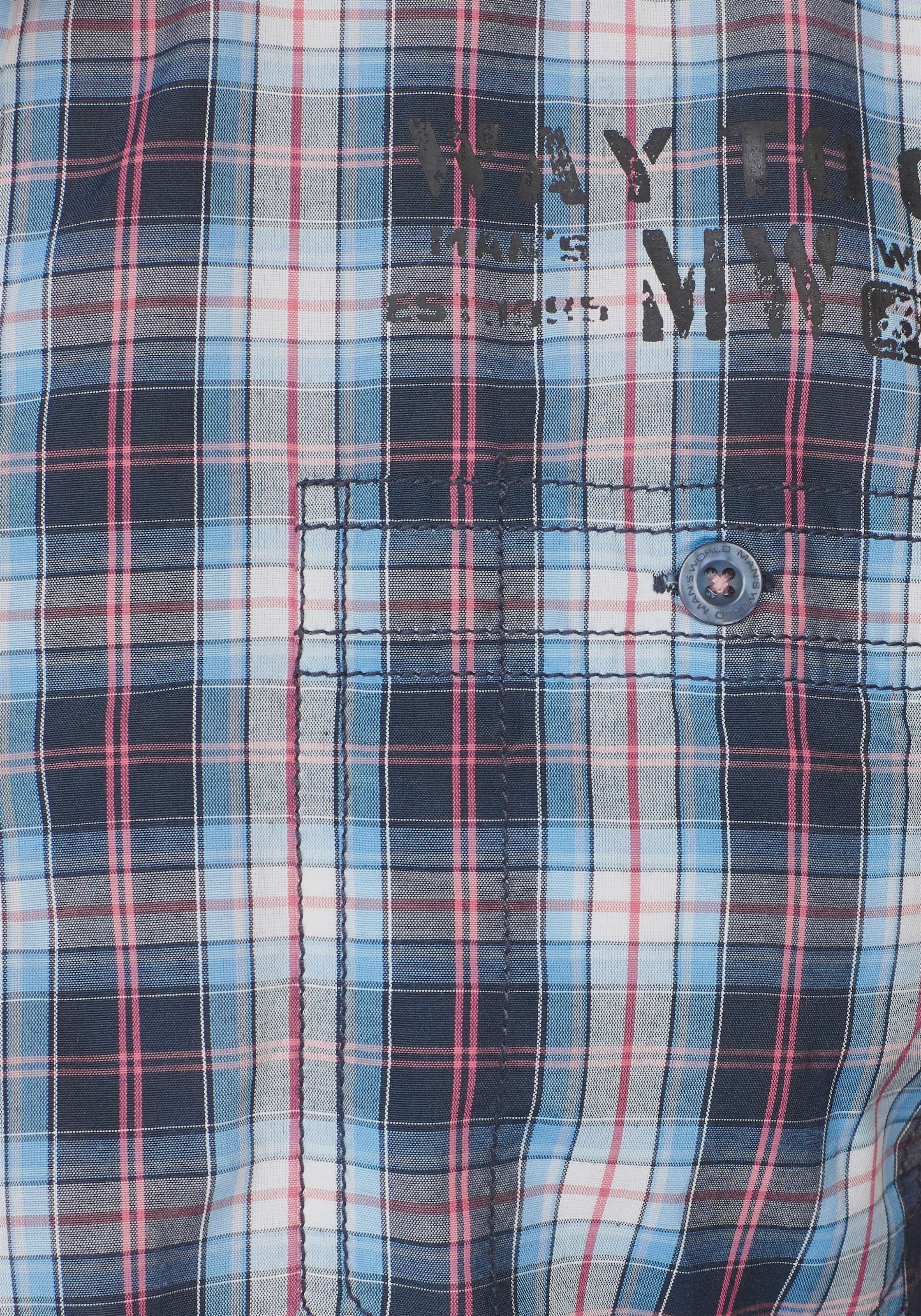 Man's World Kurzarmhemd, mit kleinem Print