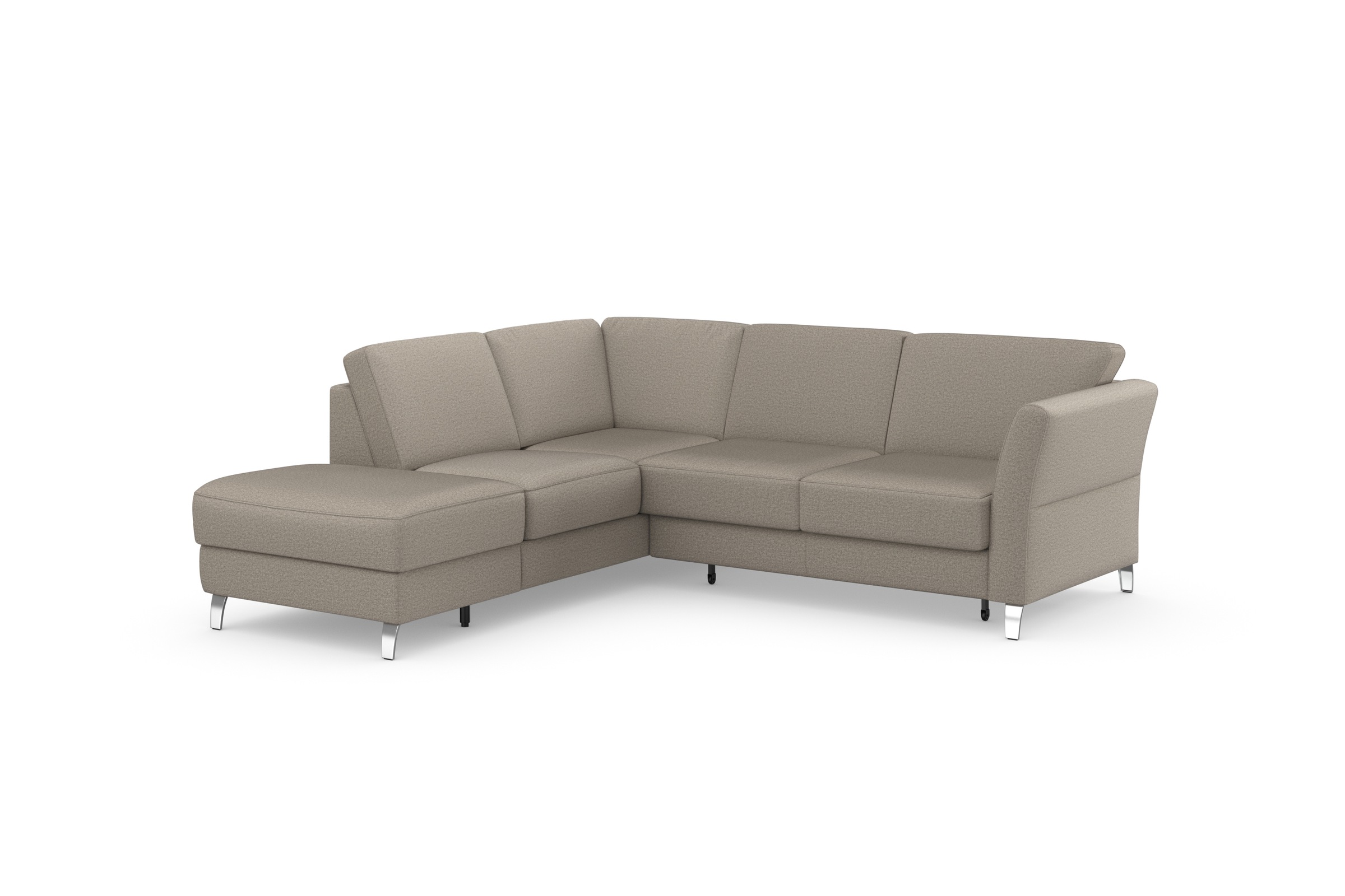 SIT & MORE Visby L-Form Corner Sofa Brown 3