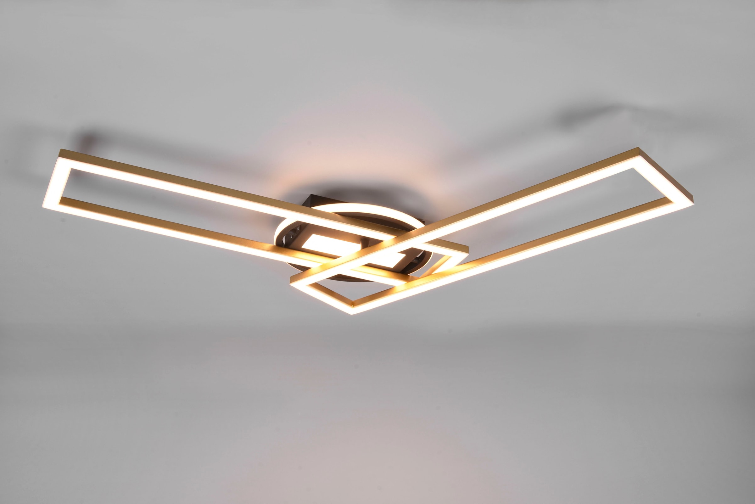 REALITY Leuchten LED Deckenleuchte »Twister«, 1 flammig, Leuchtmittel LED-Board | LED fest integriert, Deckenlampe 4500 Lumen Lichtfarbe einstellbar Fernbedienung Memory