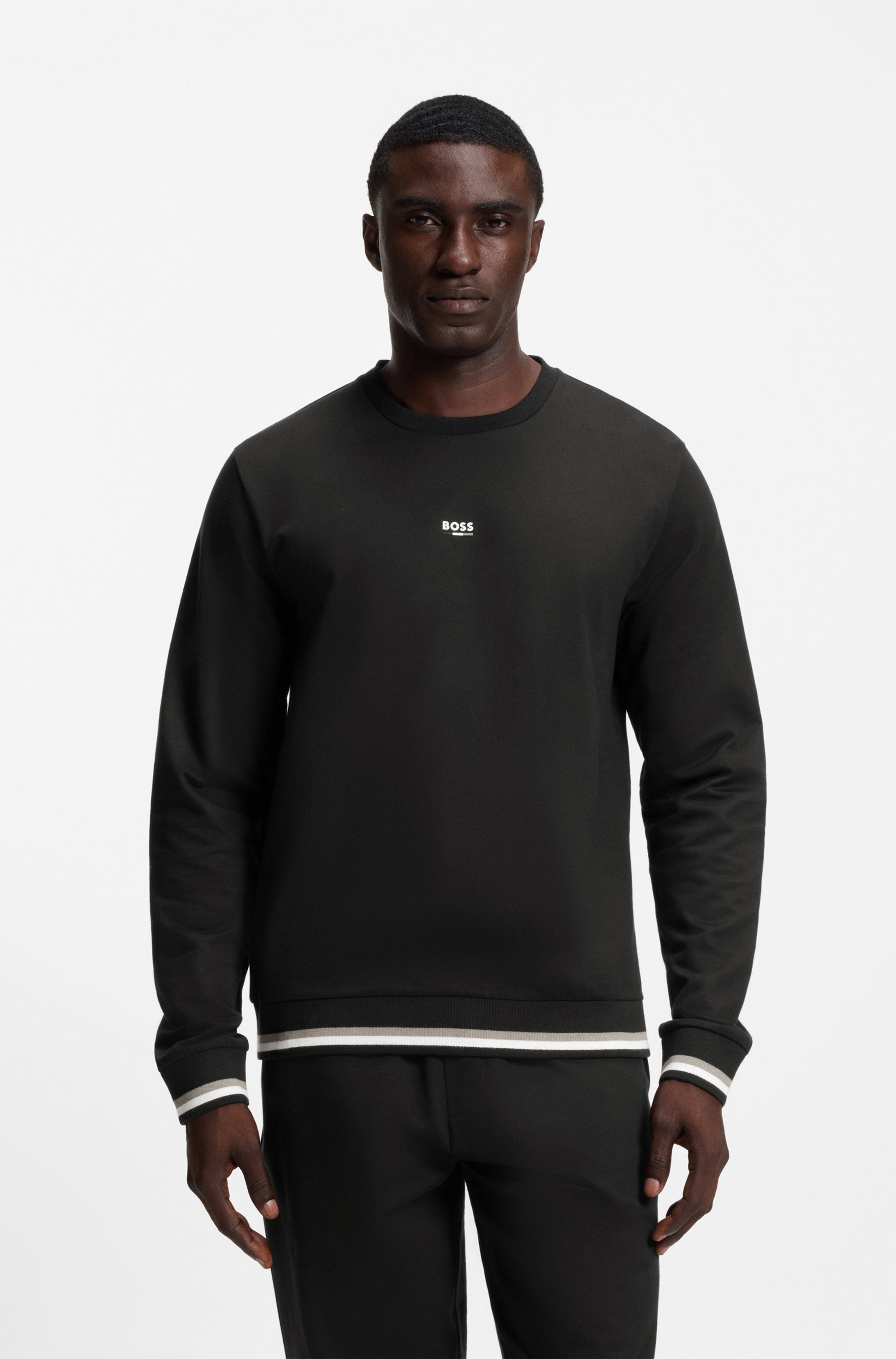 BOSS Sweatshirt "Iconic", kontrastfarbene Details, noramle Passform günstig online kaufen