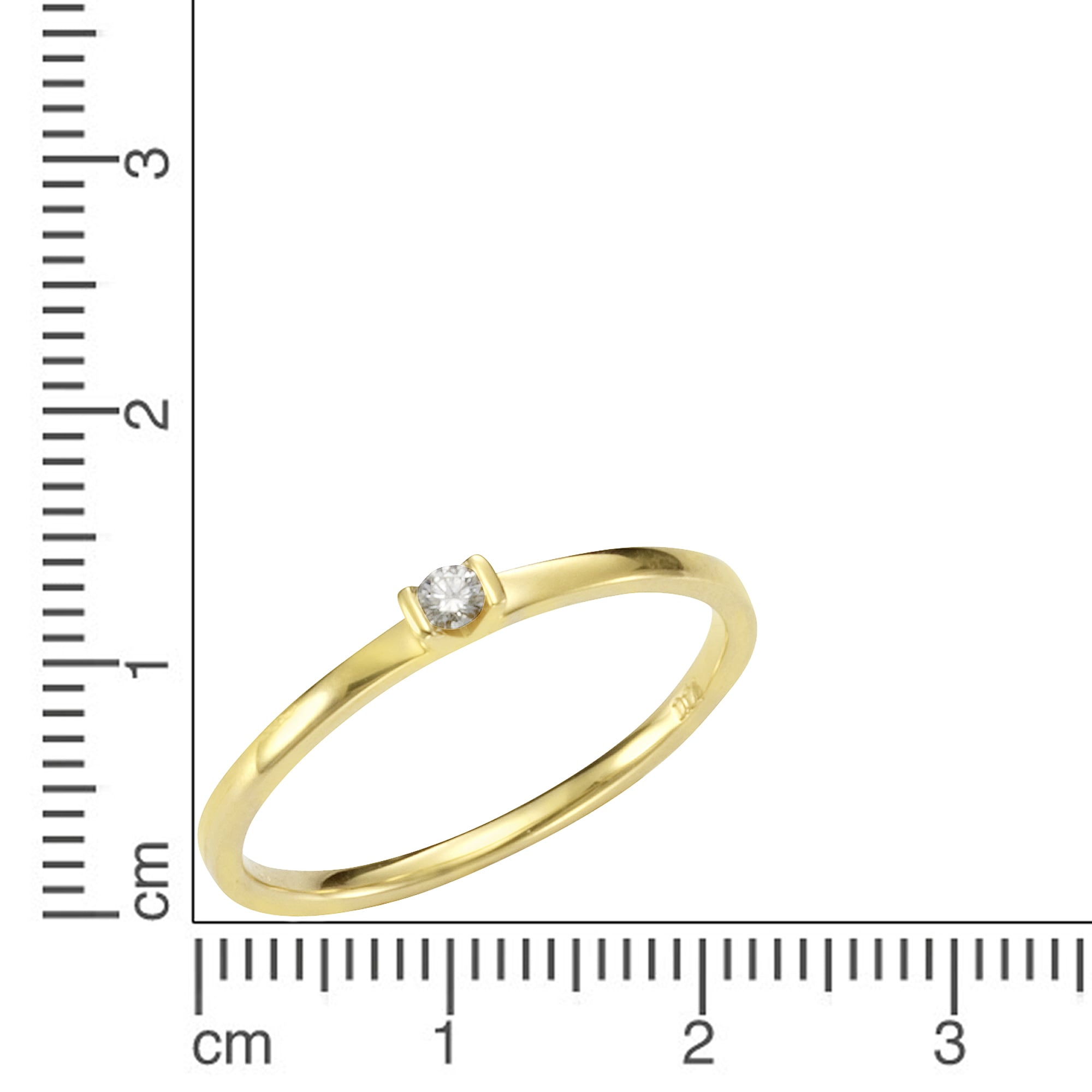 »585/- Fingerring Brillant« Gelbgold Orolino