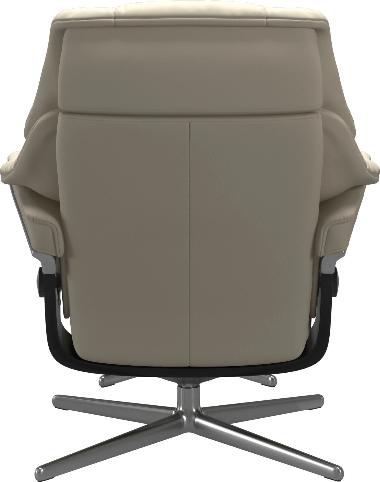 Stressless® Relaxsessel »Reno«, (Set, Relaxsessel mit Hocker), mit Hocker, mit Cross Base, Größe S, M & L, Holzakzent Schwarz