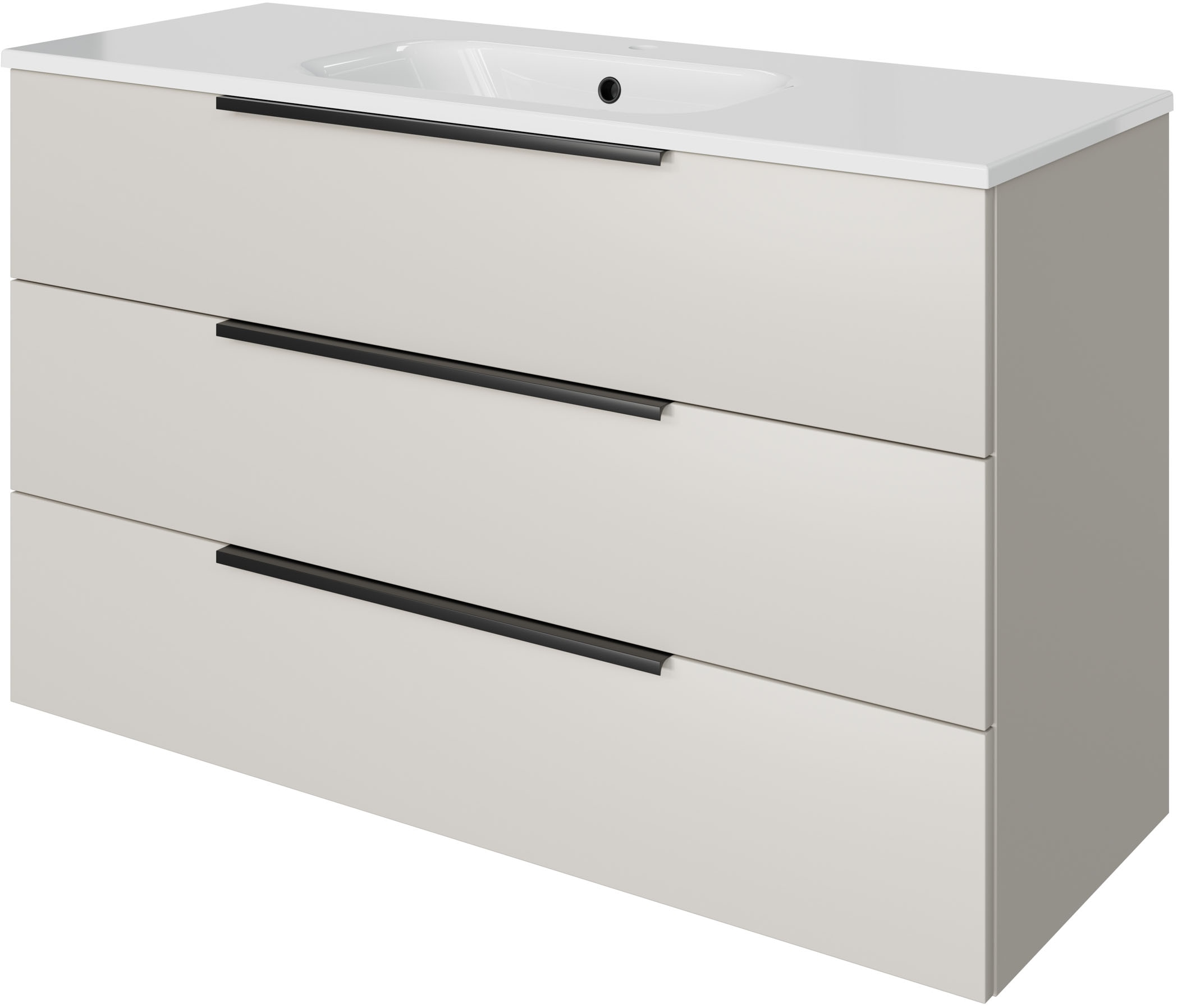 Saphir Badmöbel-Set "Mineralmarmor-Waschtisch mit Waschtischunterschrank" 2 Stk. tlg.
