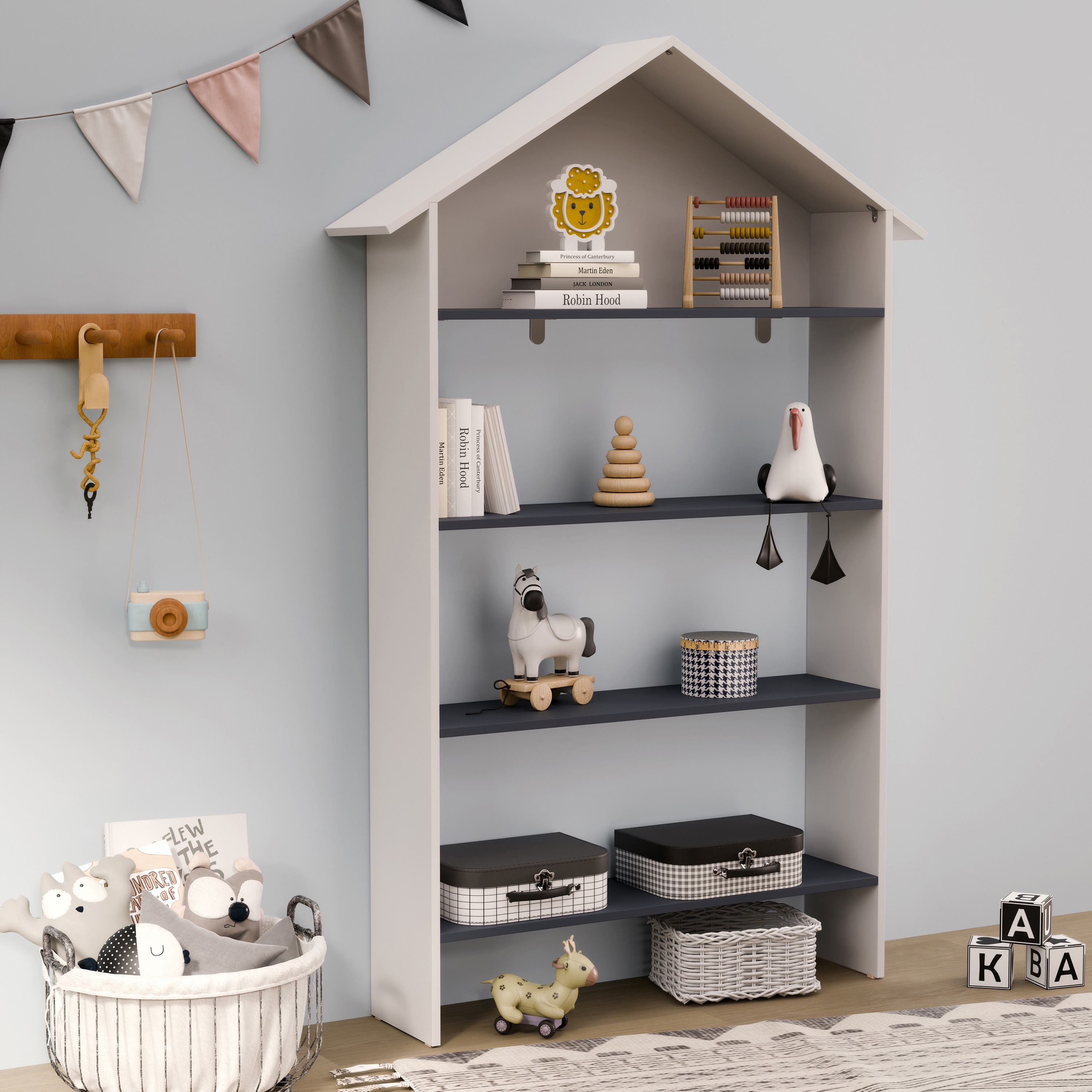 Thumbnail - VCM Standregal "Holz Kinderregal Bücherregal Kinder Regal Malusa"