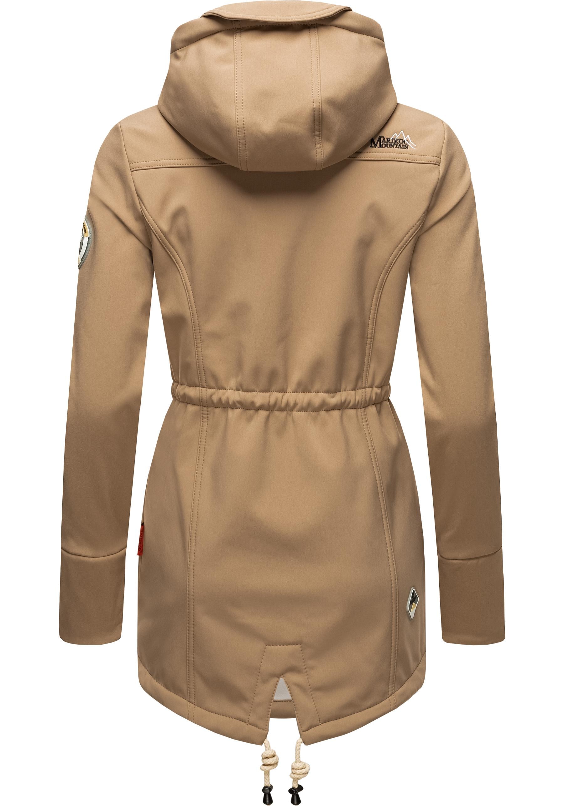 Marikoo Funktionsmantel »Zimtzicke«, sportlicher Softshell Parka mit Kapuze