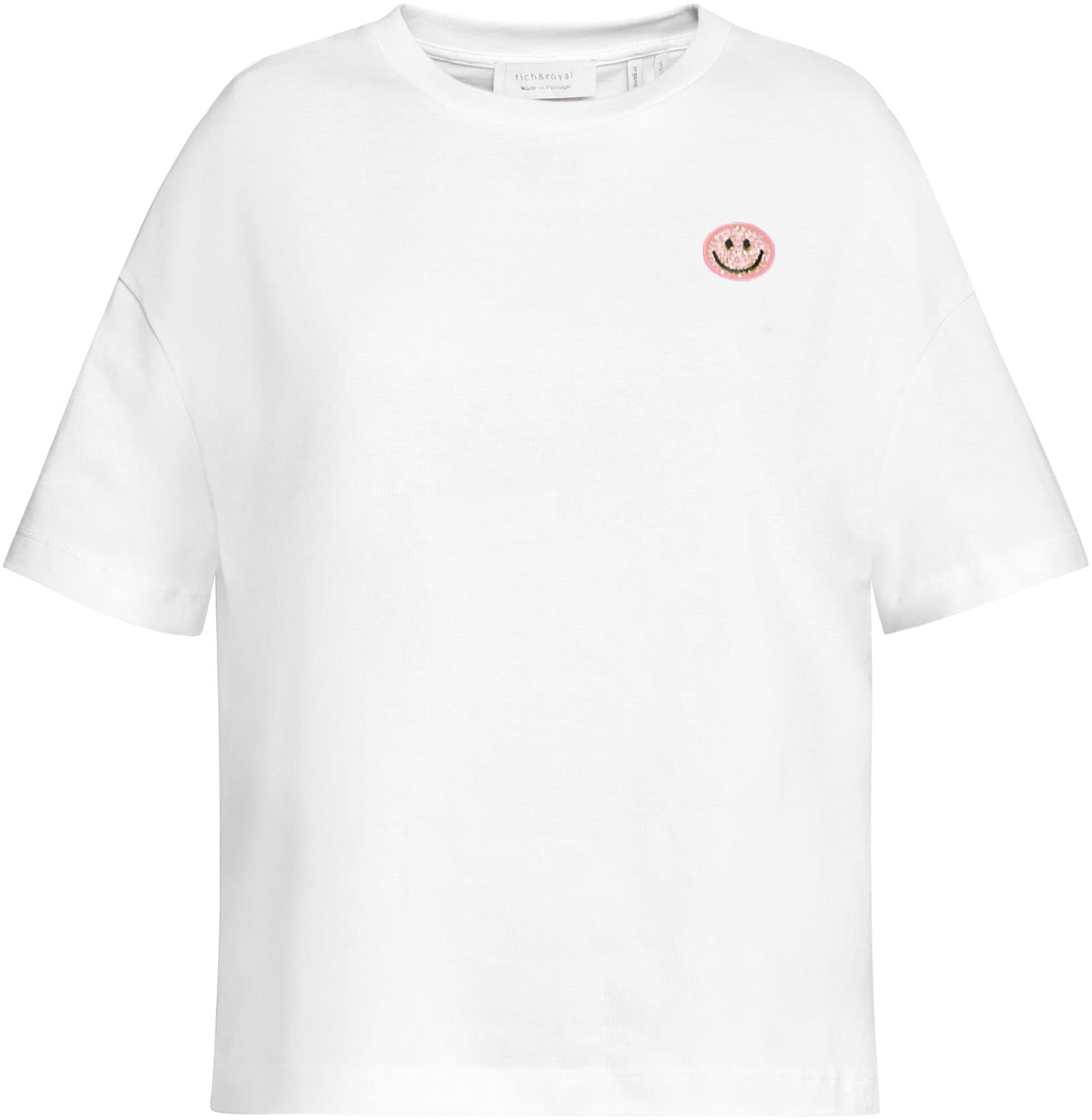 RICHROYAL T-Shirt, Smiley mit Glitzersteinen günstig online kaufen