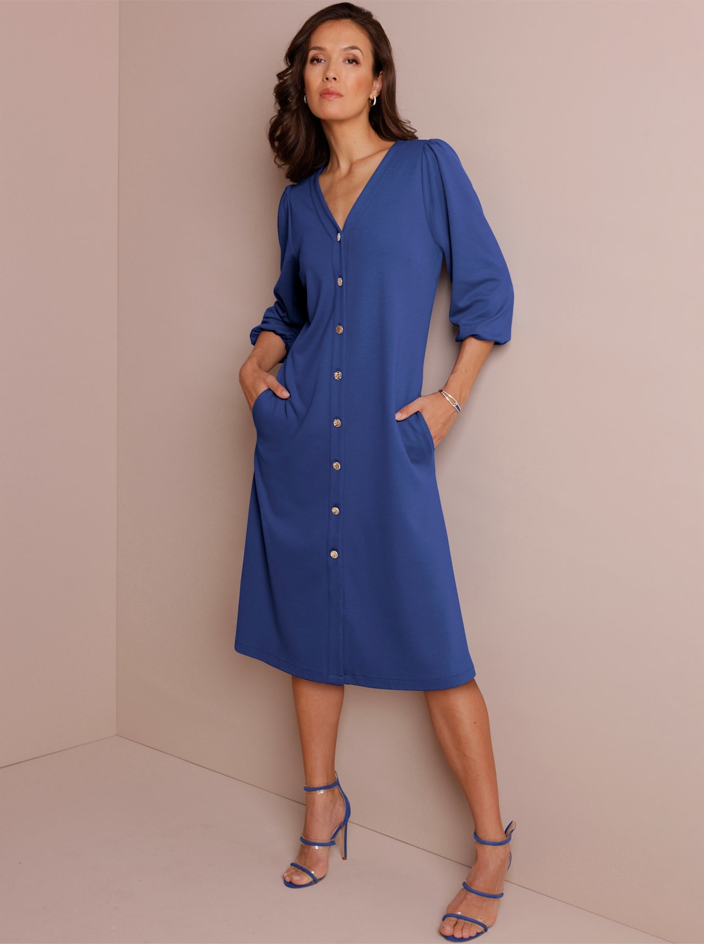 CREATION L PREMIUM Sommerkleid "Seiden-Viskose-Mix-Kleid" günstig online kaufen