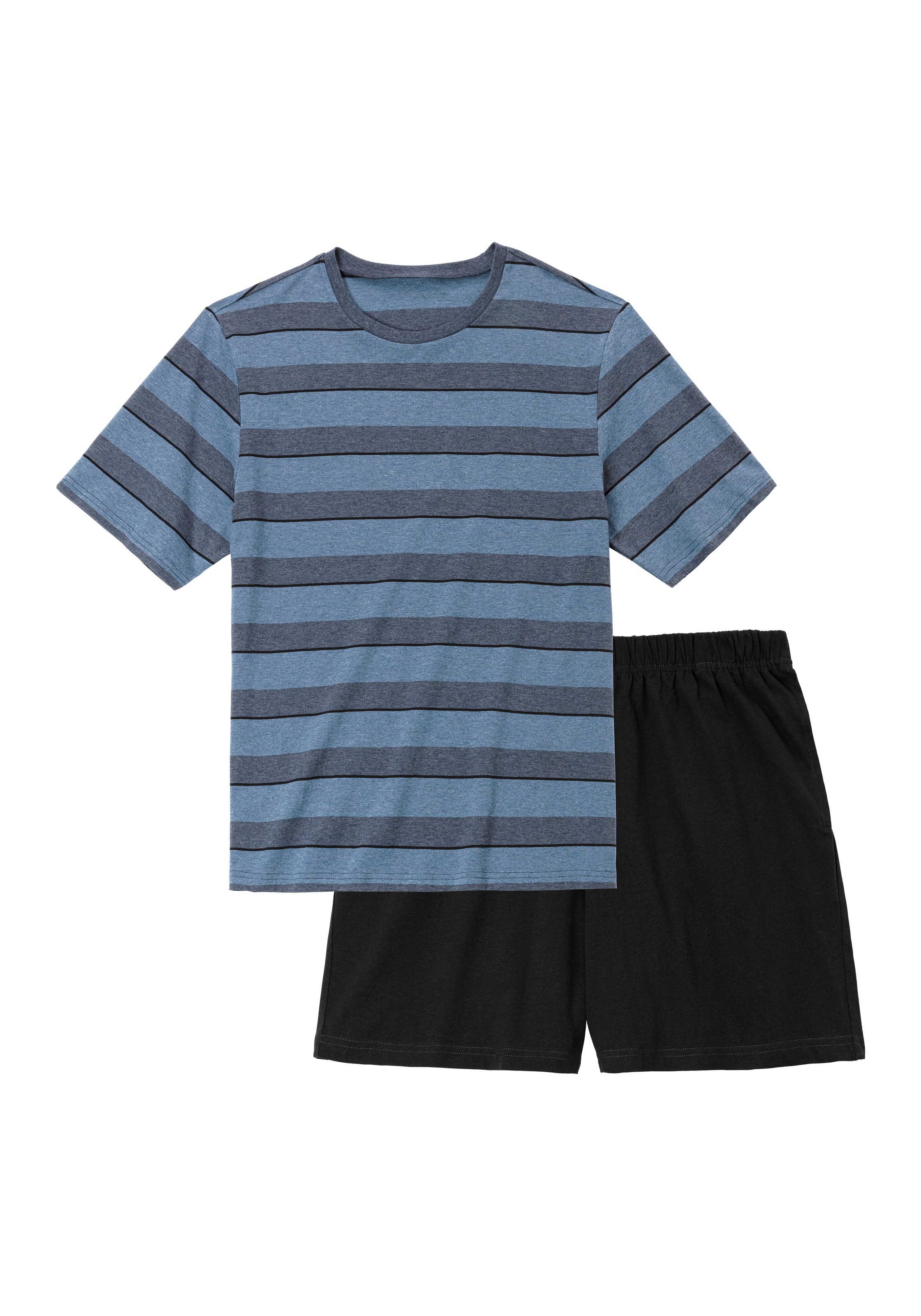 H.I.S Pyjama, 2 Stk. Schlafanzug mit aufwendig gestreiftem Oberteil günstig online kaufen
