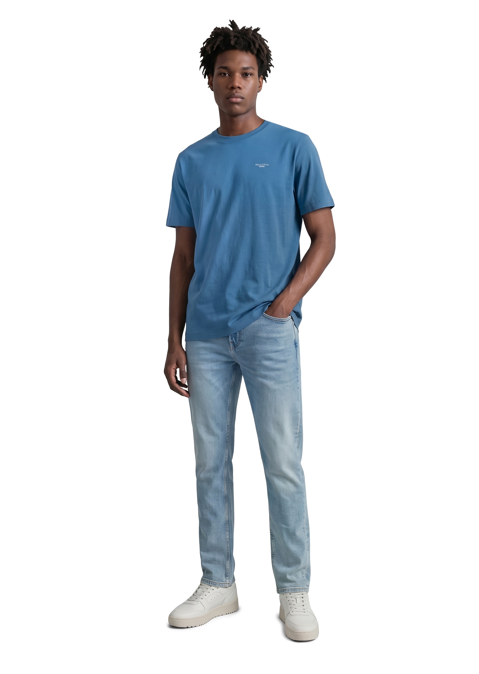 Marc O'Polo DENIM T-Shirt Ein dezenter Logo-Print auf der Brust
