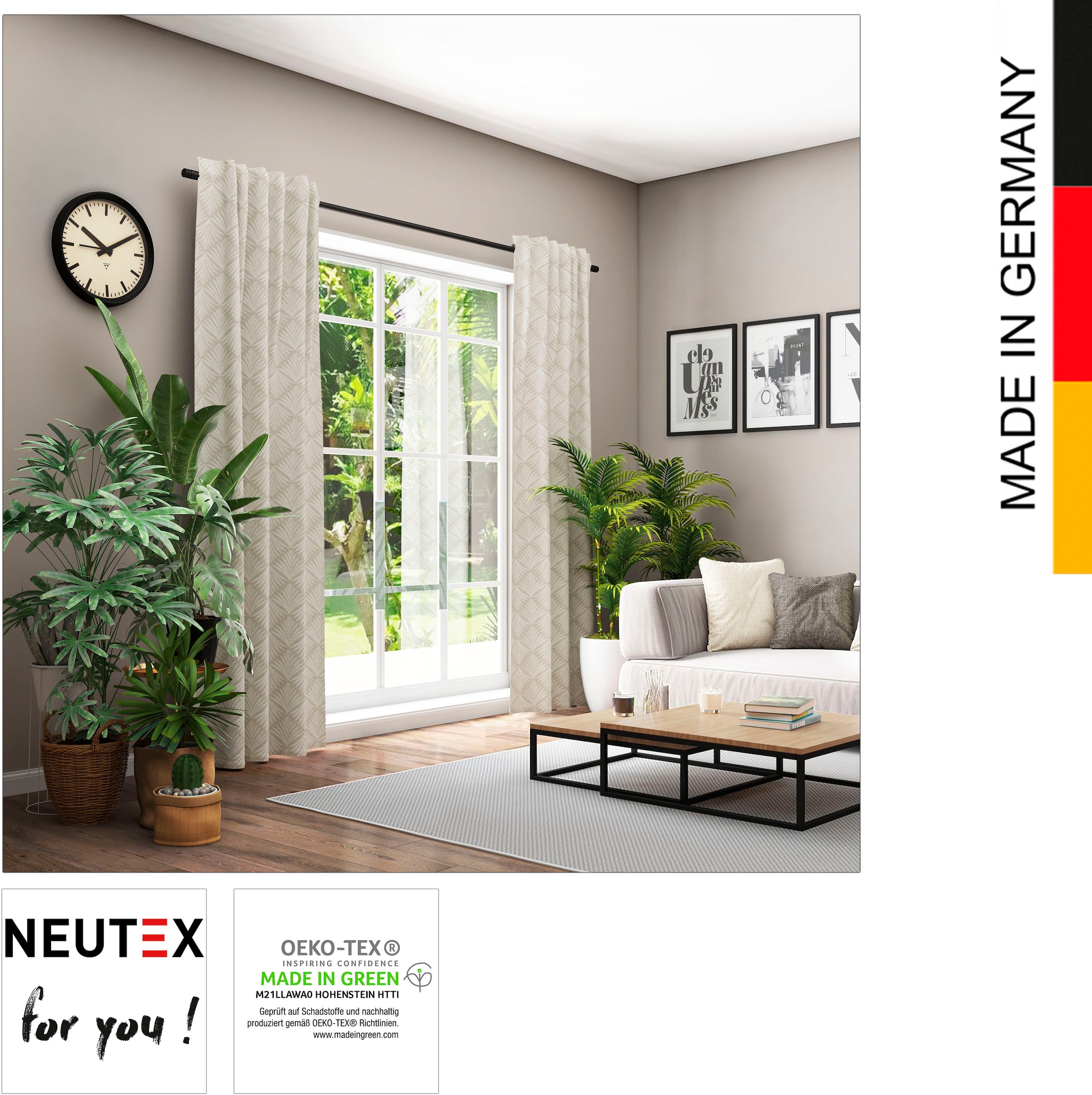 Neutex for you! Vorhang »Como«, (1 St.), moderne Klassik