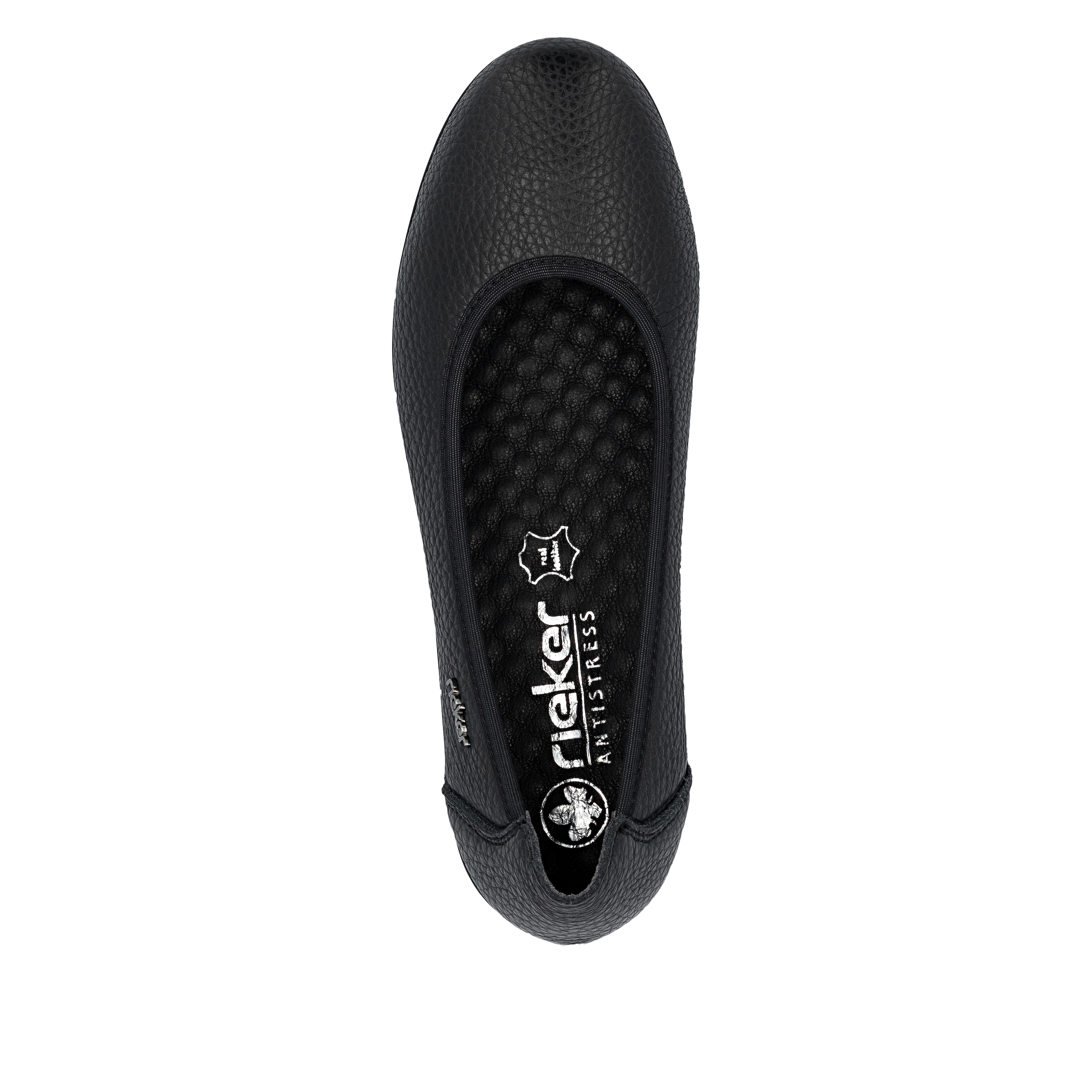 Rieker Keilpumps, Ballerina, Schlupfschuh, Slipper mit leichter Struktur im Obermaterial