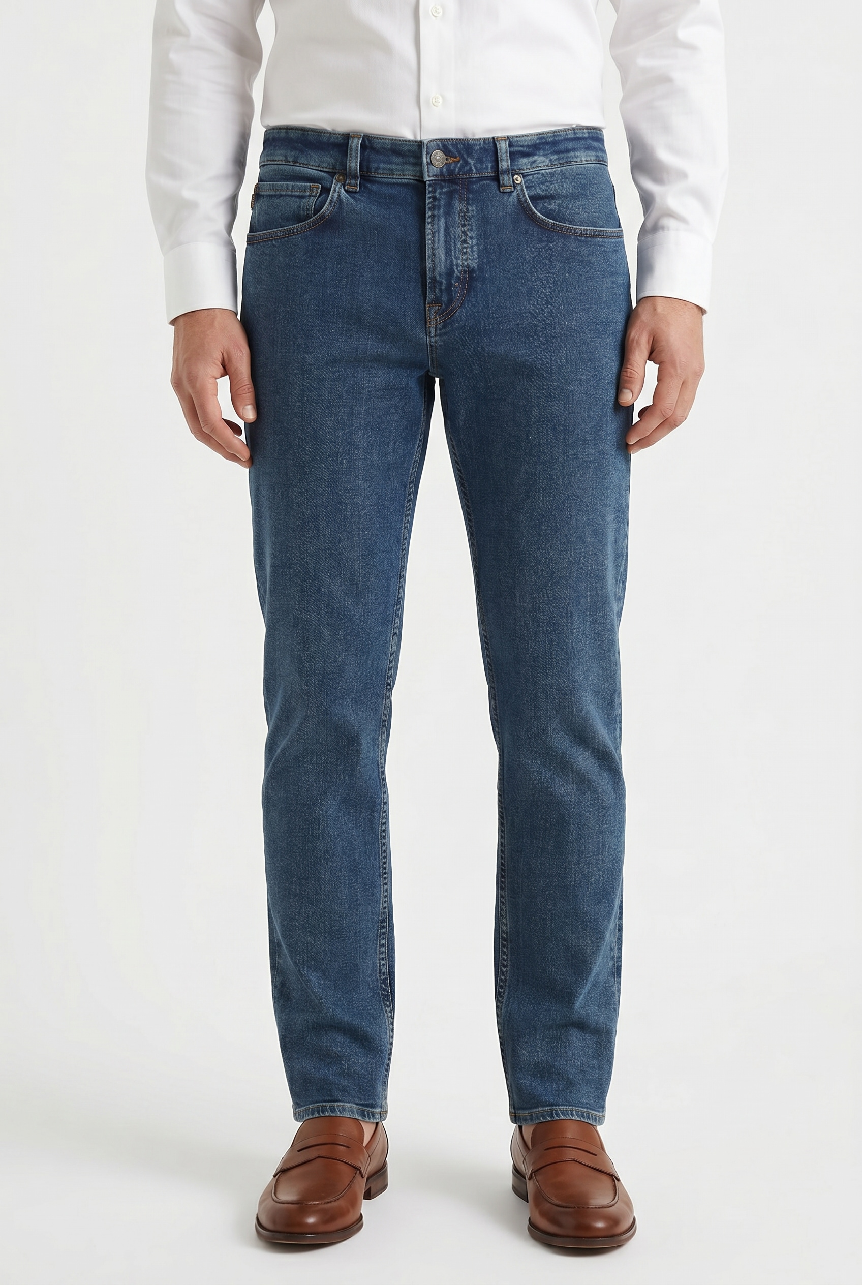BOSS ORANGE »RE.MAINE« Regular Fit, Baumwoll-Mix, used washed