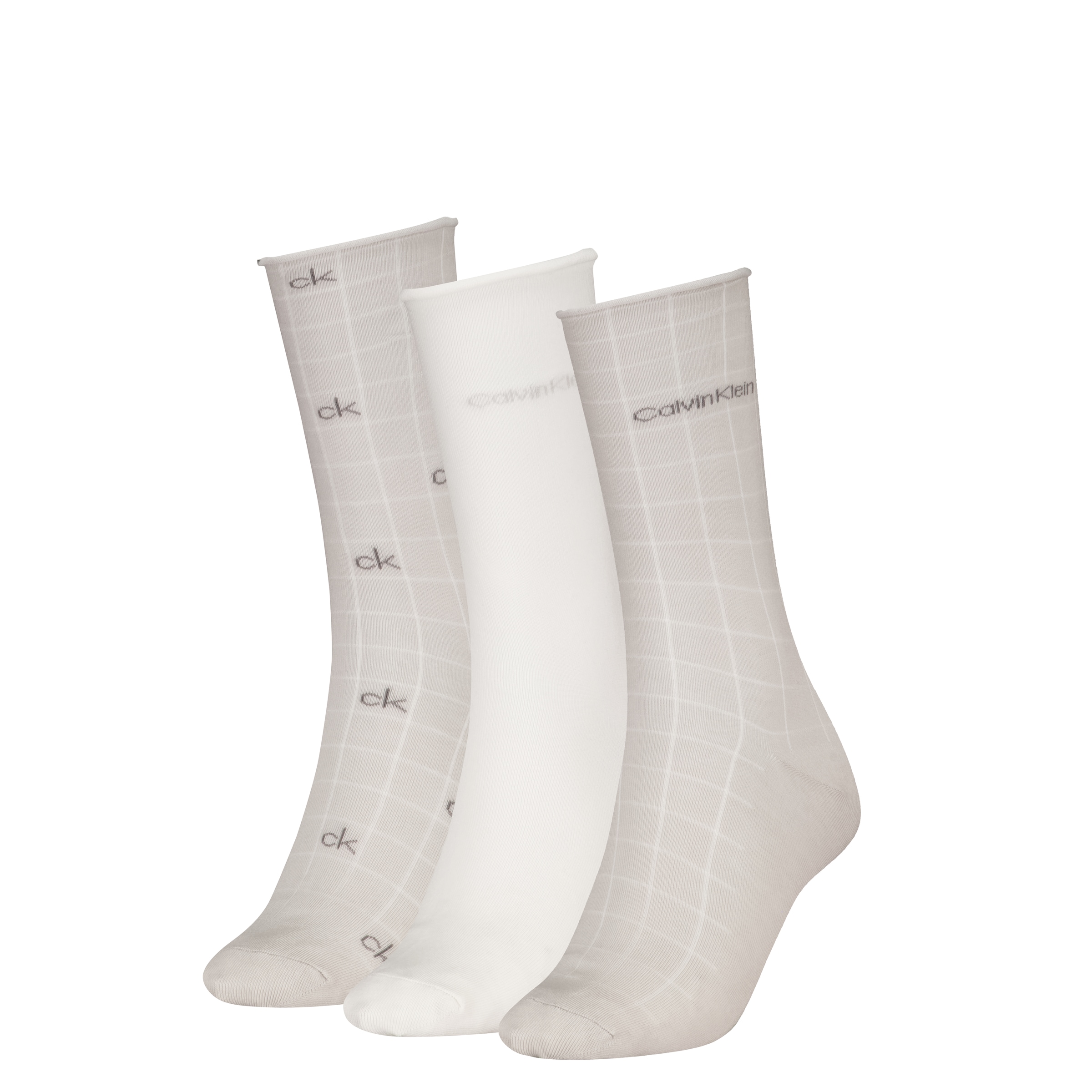 Calvin Klein Socken "CK WOMEN SOCK 3P GIFTBOX GRID AOP" 3er Pack, Geschenkb günstig online kaufen
