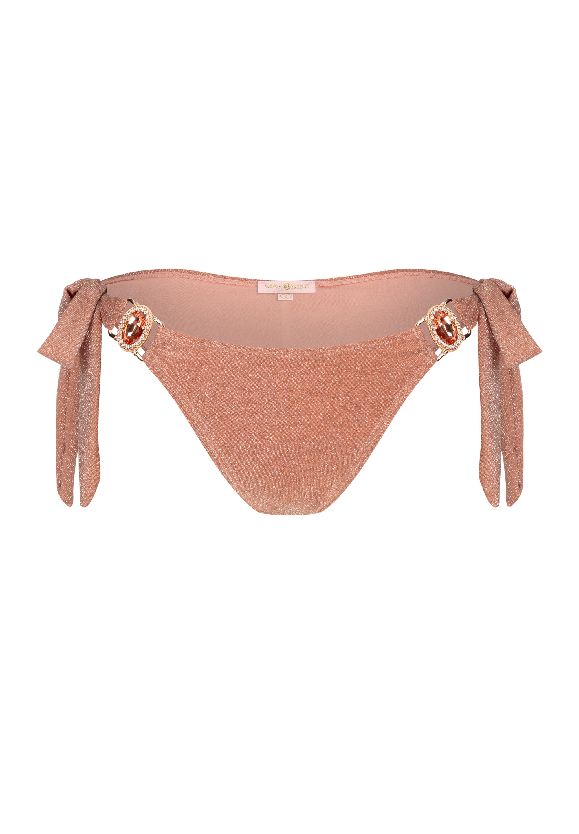 Moda Minx Bikini-Hose »Lumiere Amour«, (1 St.), mit seitlicher Bindung und Steinbesatz