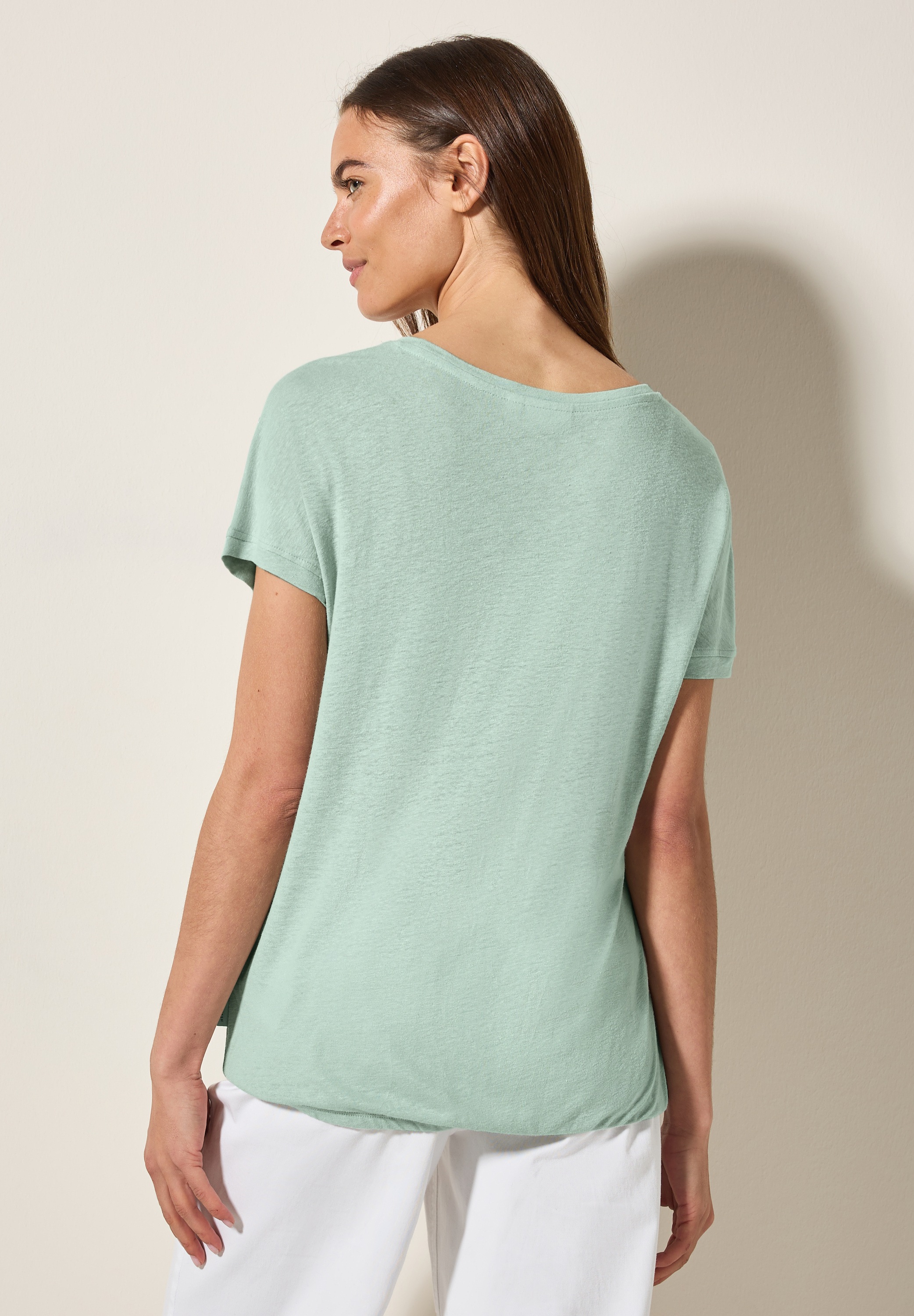 Cecil T-Shirt mit Elastiksaum günstig online kaufen