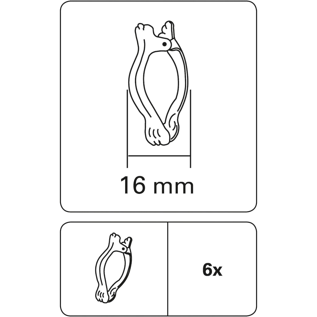 GARDINIA Dekoklammer für Raffhalter »Donauklammer«, (6 St.)